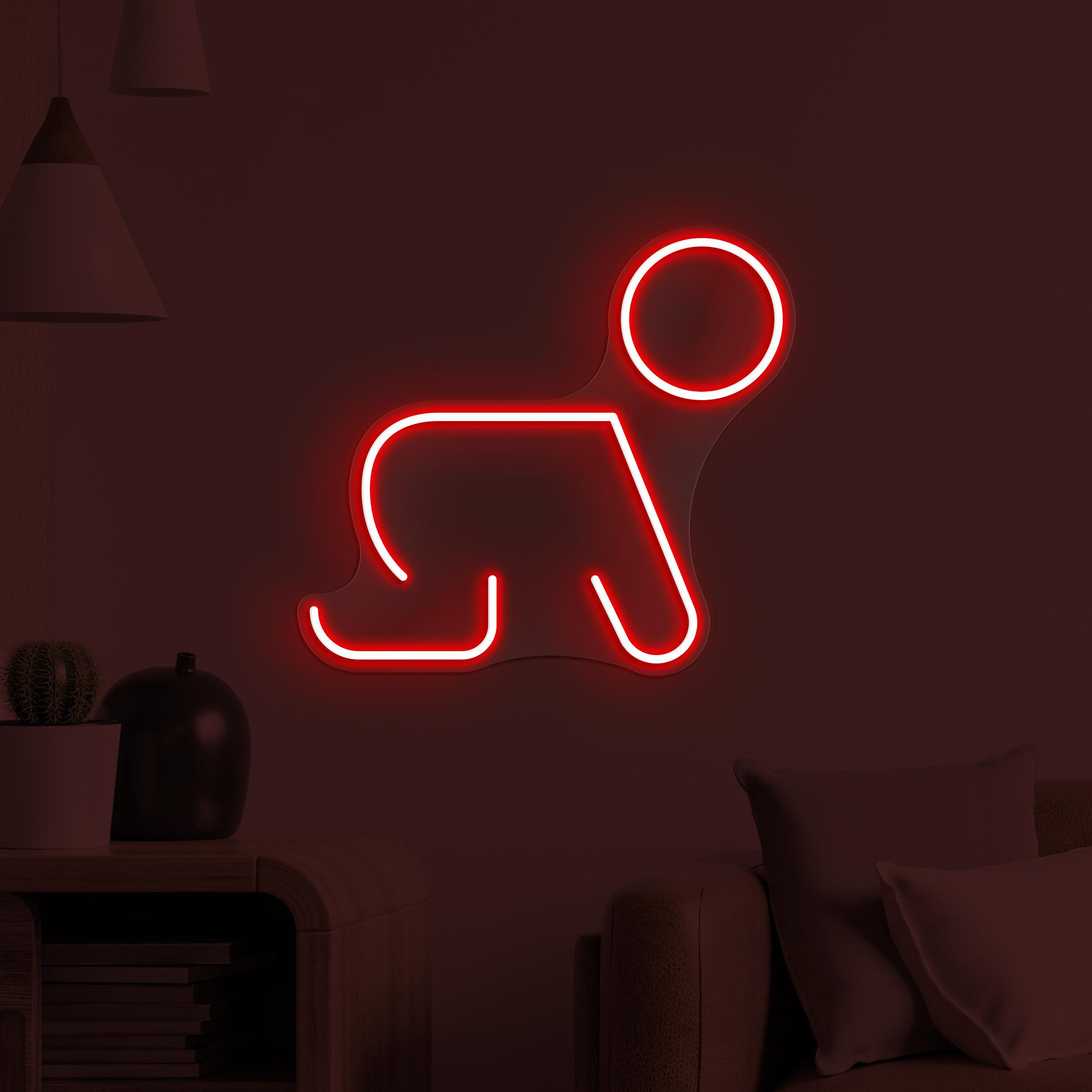 Crawling Baby Neon Sign, Crawling Baby LED Light, Nursery Room Wall Art, Baby Neon Sign, Custom Neon Sign, Home Wall Decor, Baby Room decor