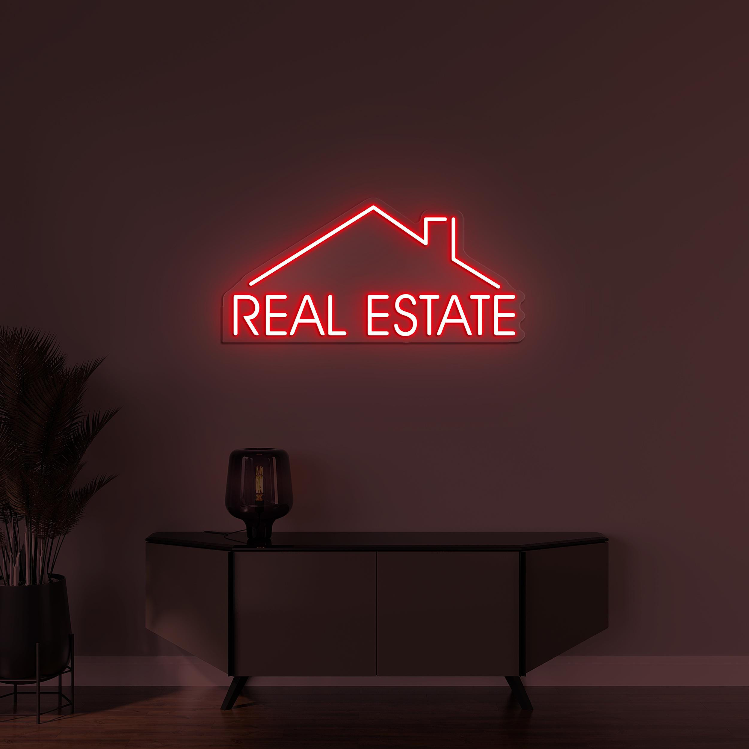 Real Estate Neon Sign, Real Estate LED Light, Business Home Wall Decor, Property Office Art, Real Estate Agency Decor, Personalized Led Sign