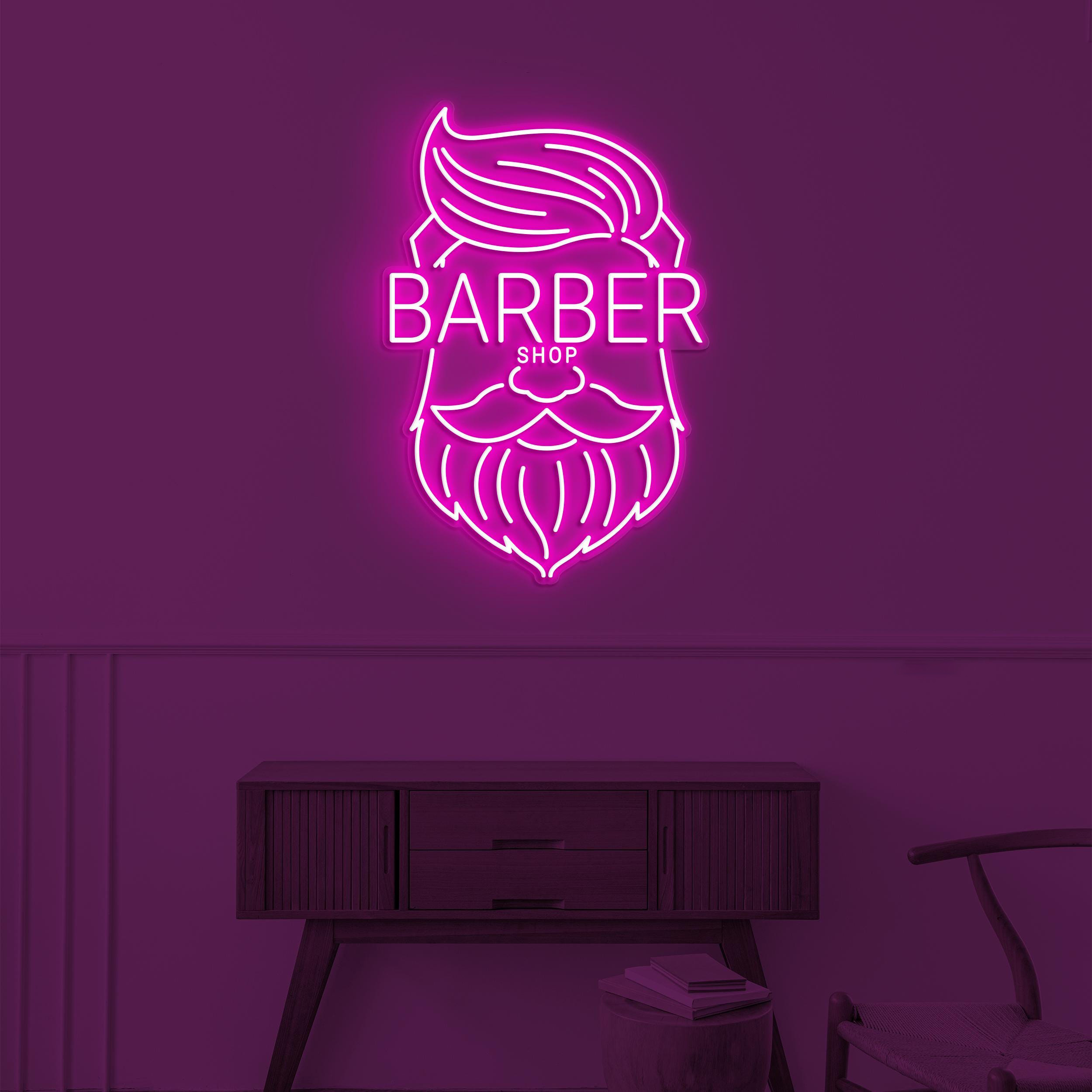 Barber Shop Neon Sign, Barber Shop LED Light, Hairdressing Wall Decor, Salon Wall Sign, Beauty Shop Decor, Business Logo Art, Haircut Decor