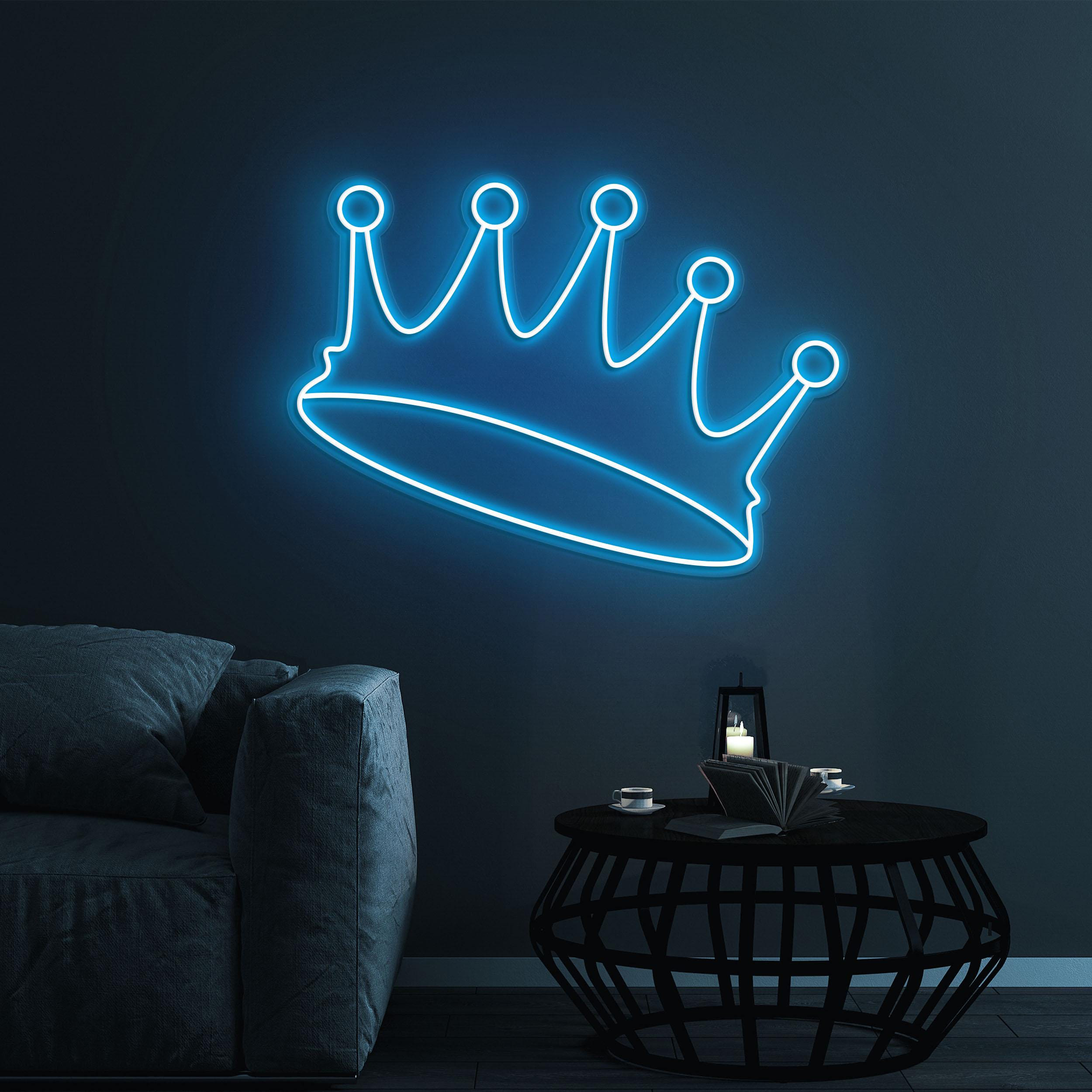 Crown Neon Sign, Crown Neon Light, LED Crown Decor for Bar, Bedroom, Parties, Wall Decor, Gift, Logo, Wall Hanging Art for Shop and Birthday