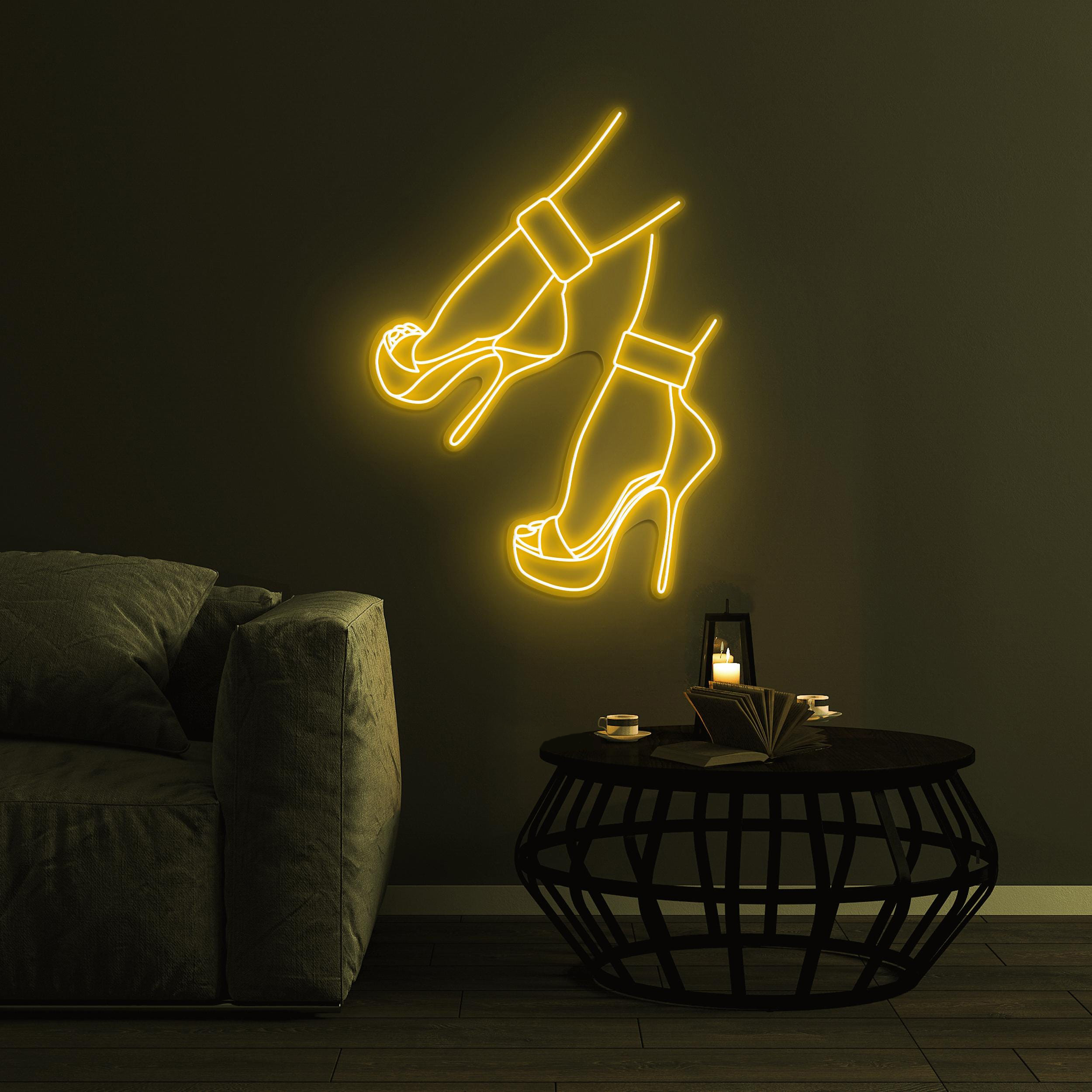 High Heels Neon Sign, Heels Shoes LED Light, High Heels LED Neon Art, Shoes Shop Decor, Business Logo Sign, Home Decor, Party Girl Shoes