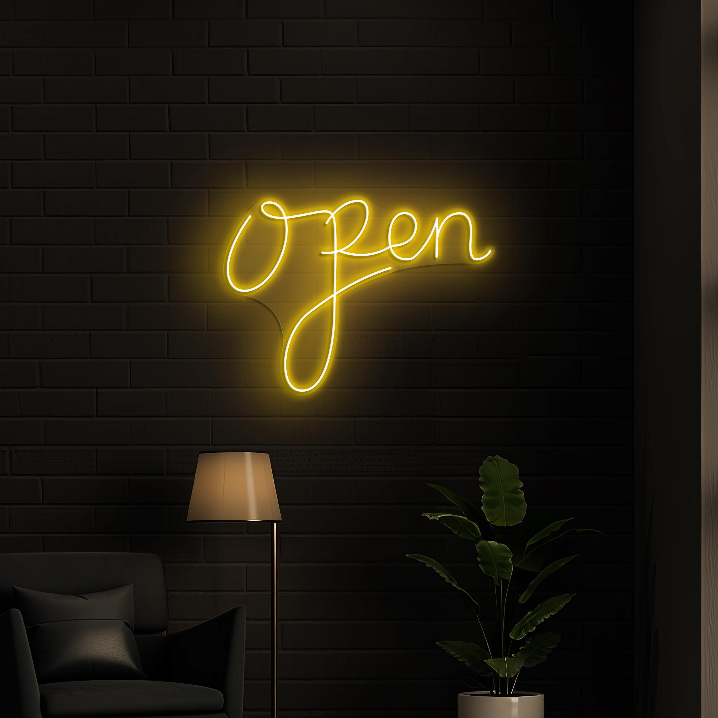 Open Neon Sign, Open LED Light, Opening Sign, Welcoming Sign, Decor for Stores, Cafe, Bar, Shops, Hanging Open Sign, Business Logo Art