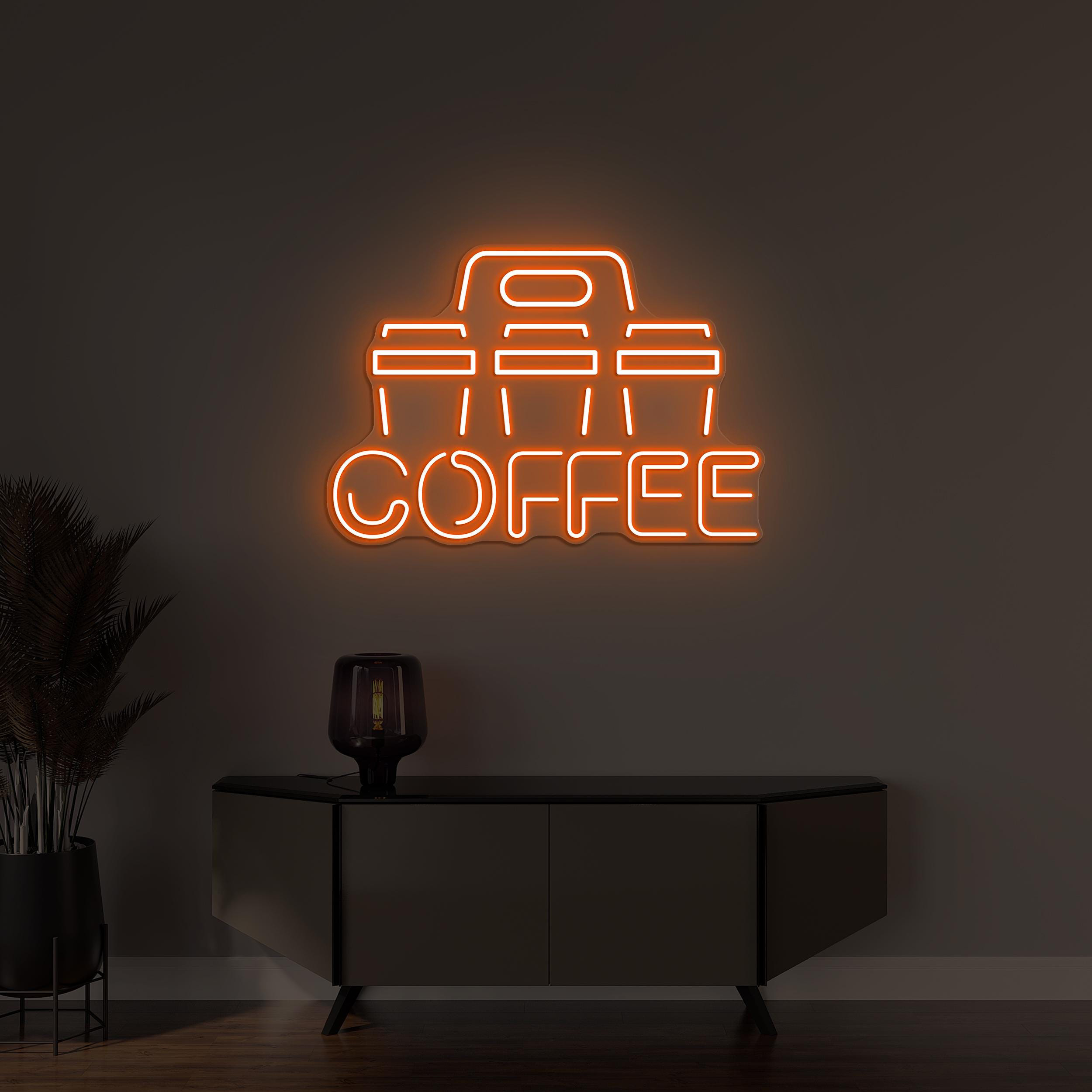 Coffee Neon Sign, Coffee LED Light, Coffee Cup Wall Decor, Coffee Shop Wall Art, Led Neon Art, Cafe Neon Decor, Coffee Lover Wall Decor