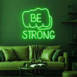 Be Strong Neon Sign, Be Strong LED Light, Gym Wall Decor, Jab Hand Wall Art, Motivational Neon Light, Personalized Sign, Fitness Led Sign