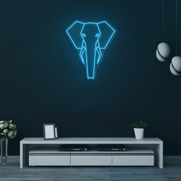 Geometric Elephant Neon Sign, Elephant LED Light for Living Room, Neon Wall Art, Bedroom, Office Decor, Kids Room Decoration, Party decor