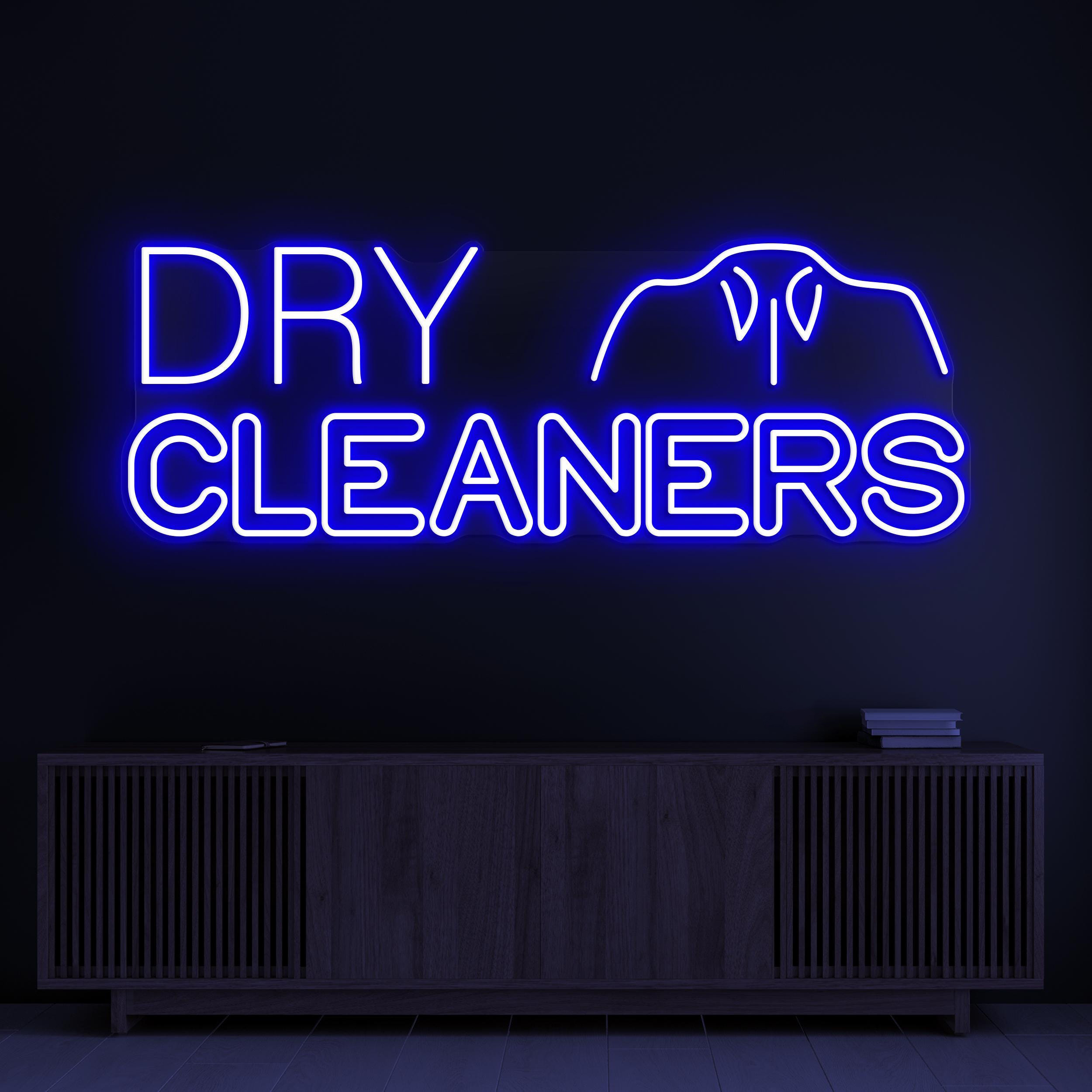 Dry Cleaners Neon Sign, Dry Cleaners LED Light, Shirt Wall Art, Hanger Clean Neon Decor, Laundry Room Decor, Dry Clean Shop Wall Decor, Gift