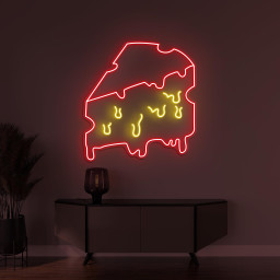 Melting Cheese Slice Neon Sign, Cheese Slice Light, Cheese Slice Wall Decor, Pizza Cafe Neon Sign, Cheese Lover Art, Cheesy Slice Sign, Gift