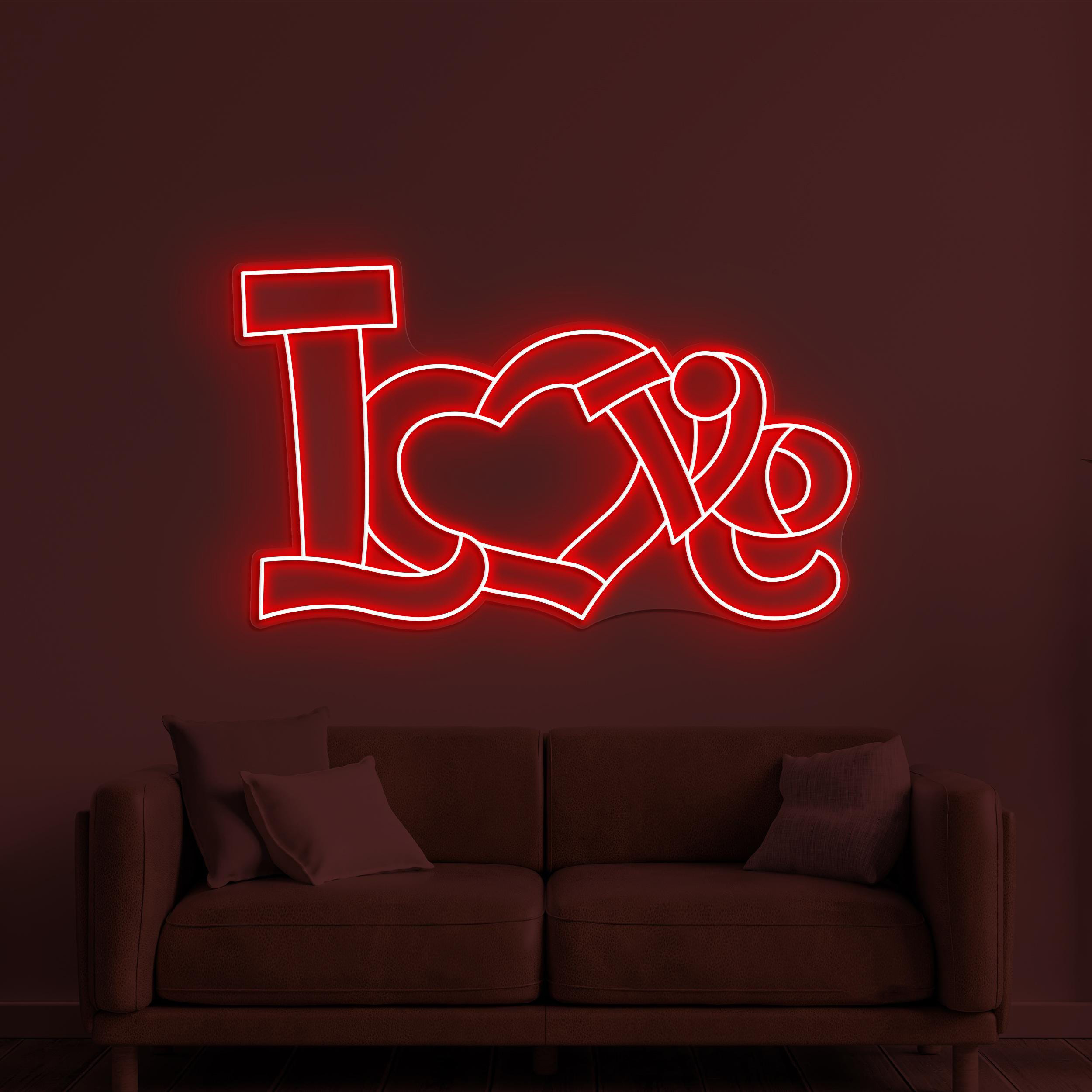 Love Neon Sign, Love LED Light, Love Logo Wall Art, Wedding Party Decor, Couple Neon Light, Romantic Neon Sign, Custom Neon Art, Couple Gift
