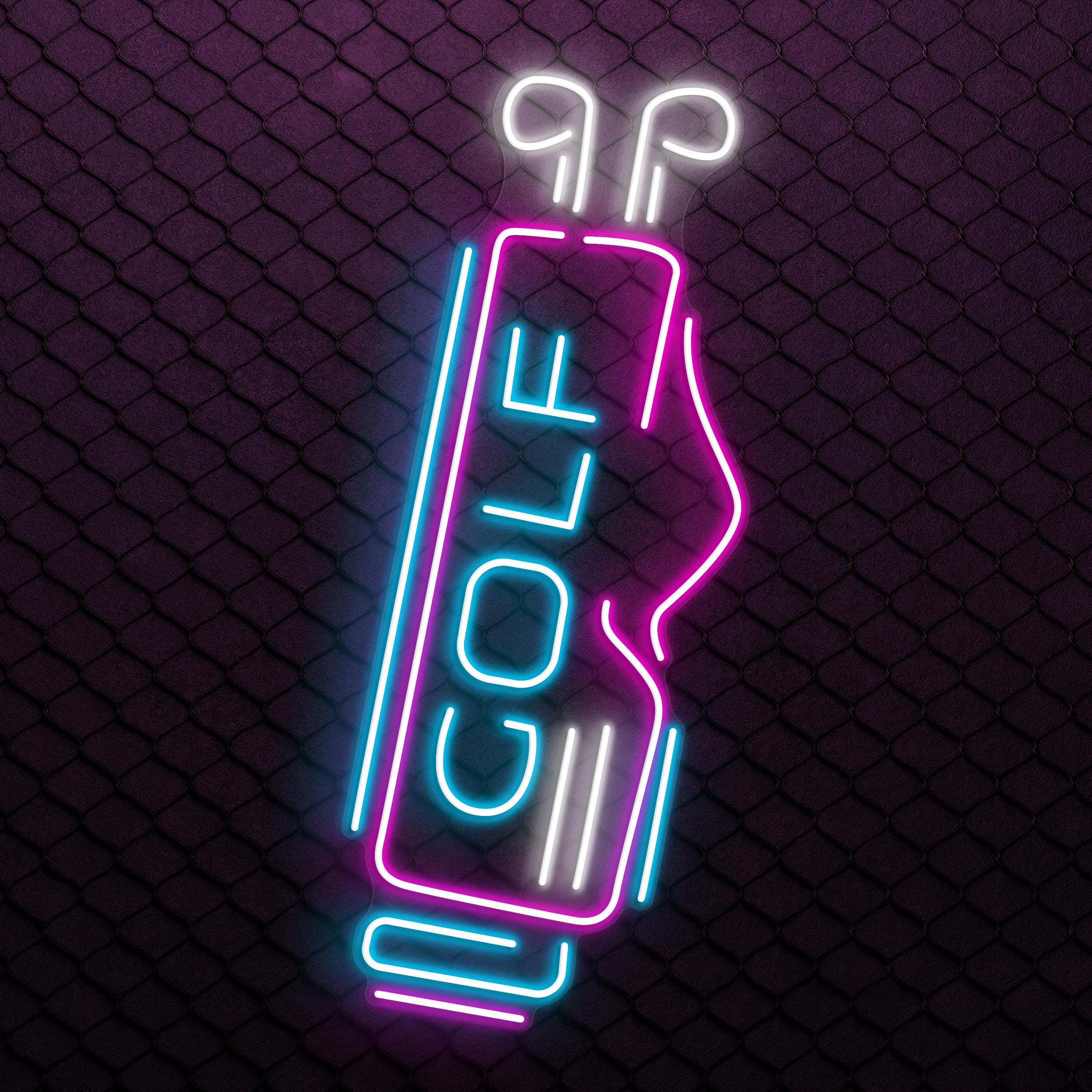 Golf Neon Sign, Golf Bag LED Light, Golf Bag Neon Light, Golf Club Wall Decor, Sports Shop Wall Art, Custom Neon Sign, Game Room Led Sign