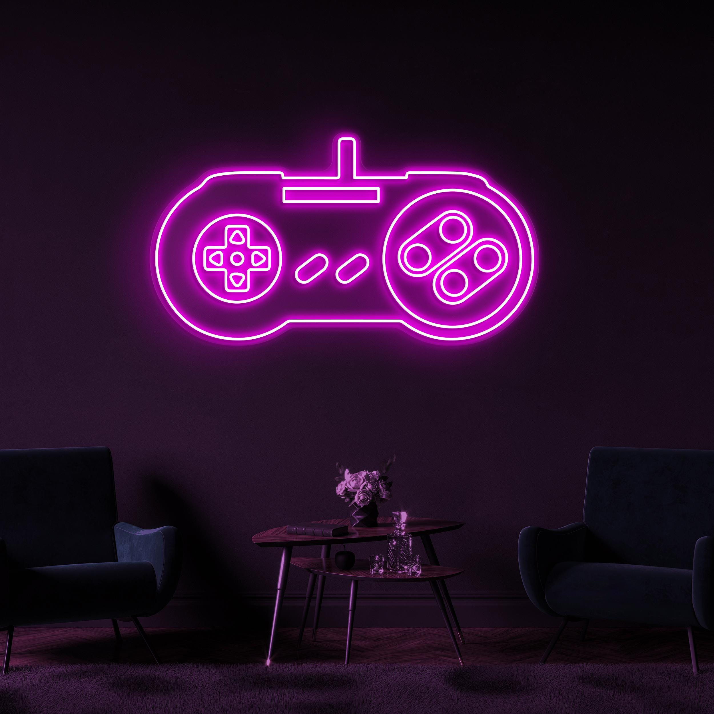 Game Controller Neon Sign, Game Controller LED Light, Gaming Zone Decor, Kids Room Wall Art, Video Game Joystick Sign, Gaming Room Neon Art