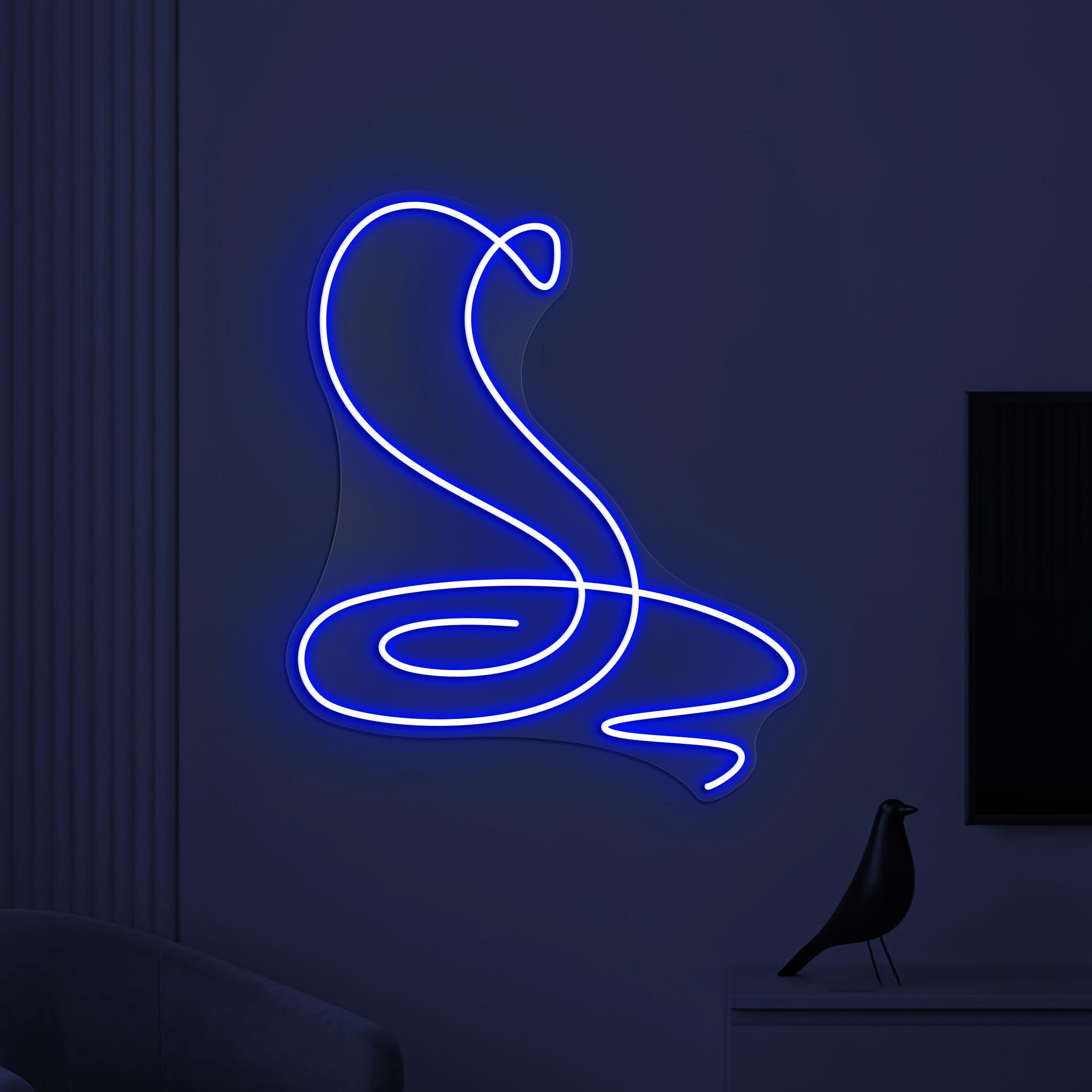 Snake Neon Sign, Snake LED Light, Cobra Snake LED Light, Animal Shop Wall Art, Home Wall Decor, Gift for Snake Lover, Reptile Neon Light