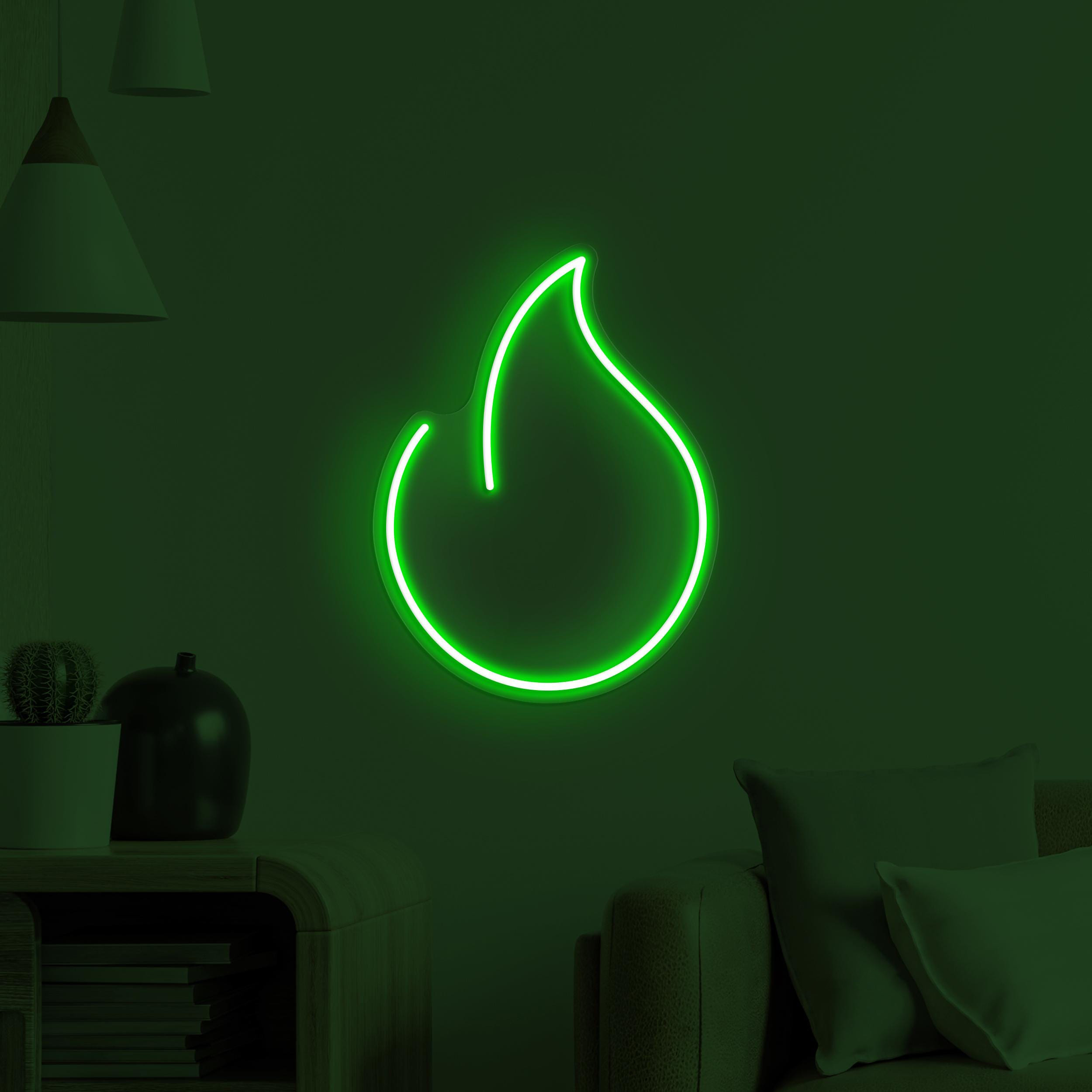 Fire Neon Sign, Fire LED Light, Flame Wall Decor, Simple Fire Neon Light, Cafe, Bar, & Restaurant Neon Decor, Home Wall Art, Fire Lover Gift