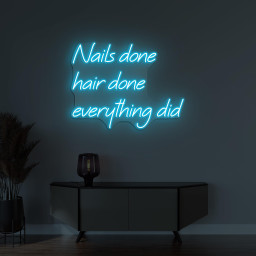 Nail Done Hair Done Neon Sign, Everything Did LED Light, Beauty Saloon Wall Decor, Barber Shop Wall Sign, Custom Sign, Salon Decor for Walls