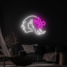 Hair Salon Neon Sign, LED Light for Salon Decoration, Stylish Hair Salon Wall Art, Neon Sign for Hair and Beauty Salons, Elegant Salon Decor