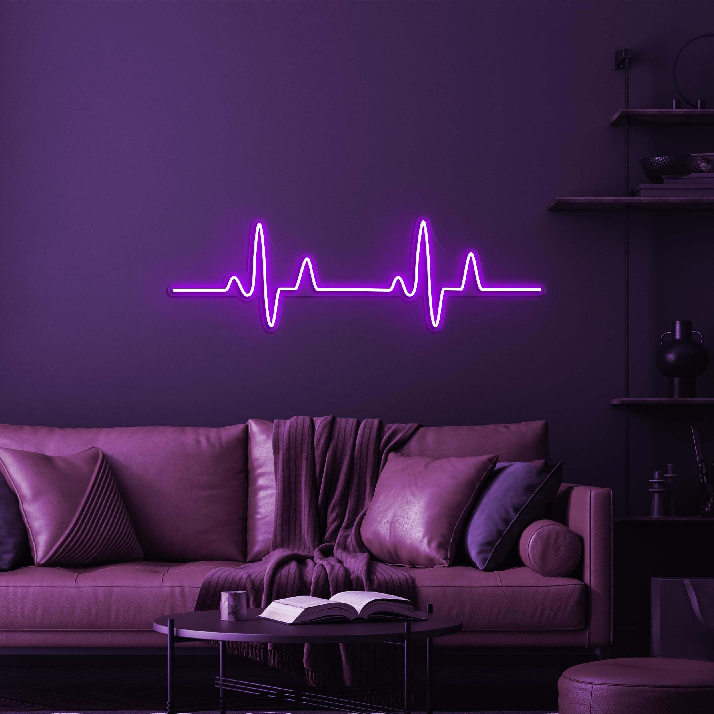 Heartbeat Neon Sign, Heartbeat LED Light, Pulse Wall Decor, Hospital Wall Decor, Custom Neon Sign, Home Wall Decor, Restaurant Wall Art