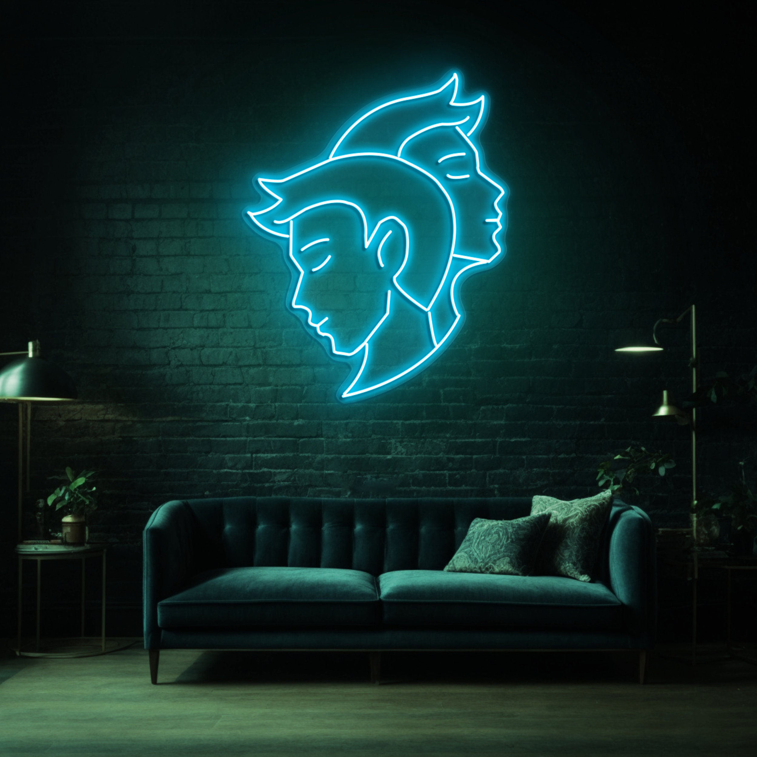 Gemini Neon Sign, Astrology Horoscope Zodiac Sign for Gemini, Room decor, Party, and Office Decor, Gemini Wall Art, Sign for Gemini Couples