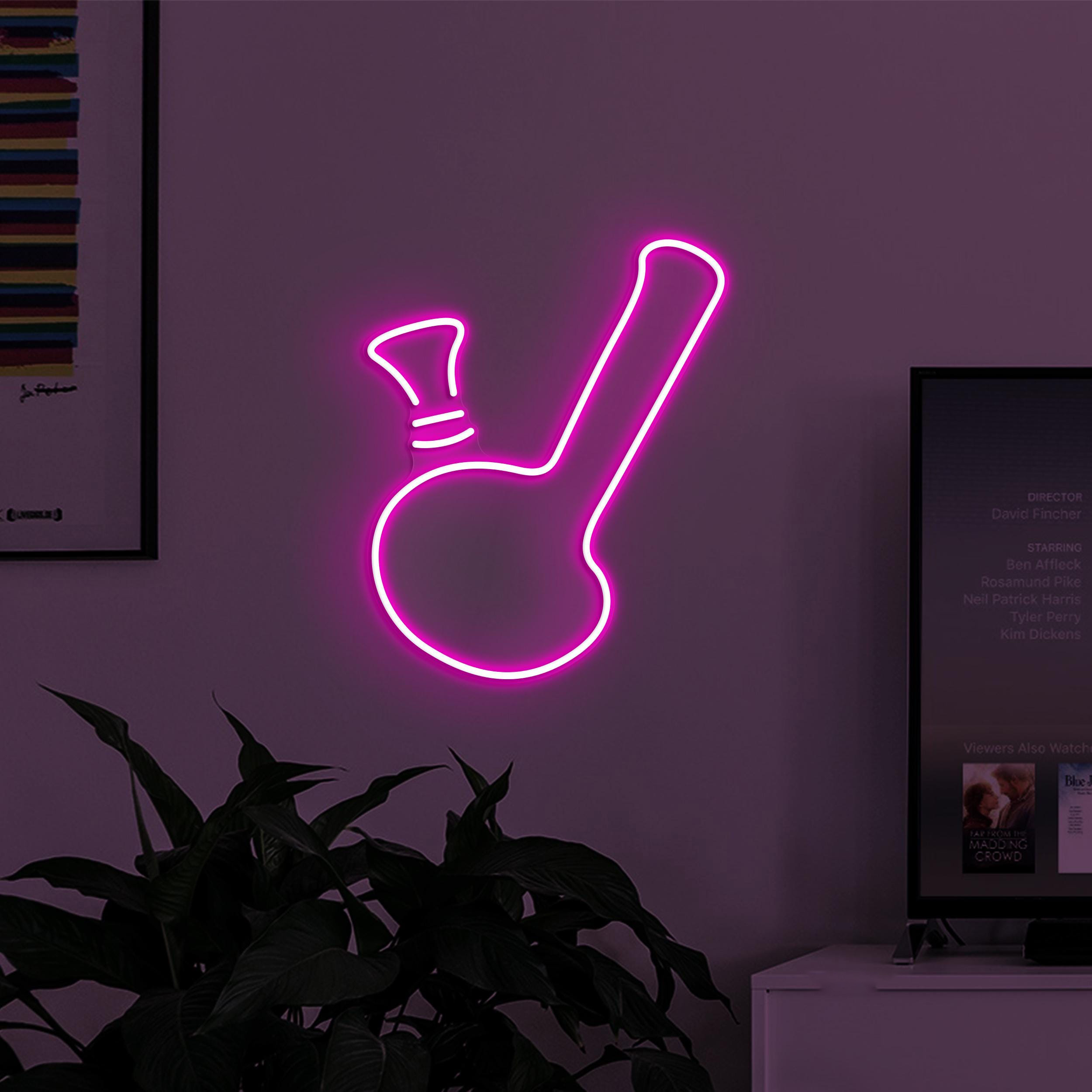 Bong Neon Sign, Bong LED Light, Smoke Shop Wall Art, Dorm Room Wall Decor, Home Neon Light, Cafe and Bar Neon Decor, Game Room Neon Decor