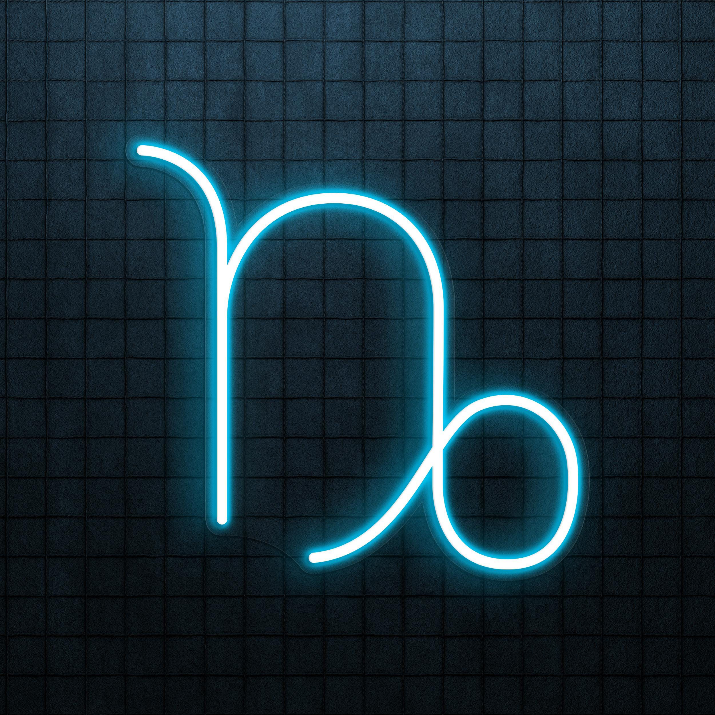 Capricorn Neon Sign, Capricorn LED Light, 3D Printed Wall Decor, Horoscope LED Neon Sign, Astrology Zodiac Wall Art, Zodiac Symbols Decor