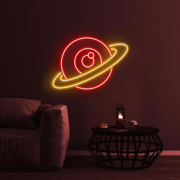 Planet Neon Sign, Saturn Neon Sign, Planet Wall Decor, Custom Neon Sign, Kids Room Decor, Space Wall Art, Home Wall Decor, Space Lover, Gift