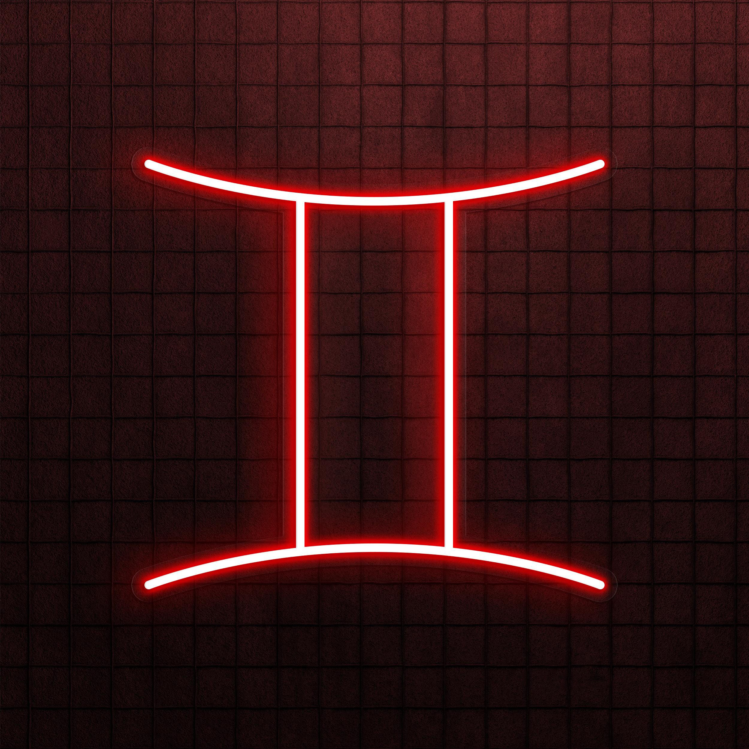 Gemini Neon Sign, Gemini Led Neon Light, Gemini Zodiac Wall Decor, Decor for Studio, Cafe, & Bar, Home Wall Art, Elements of the Zodiac Sign