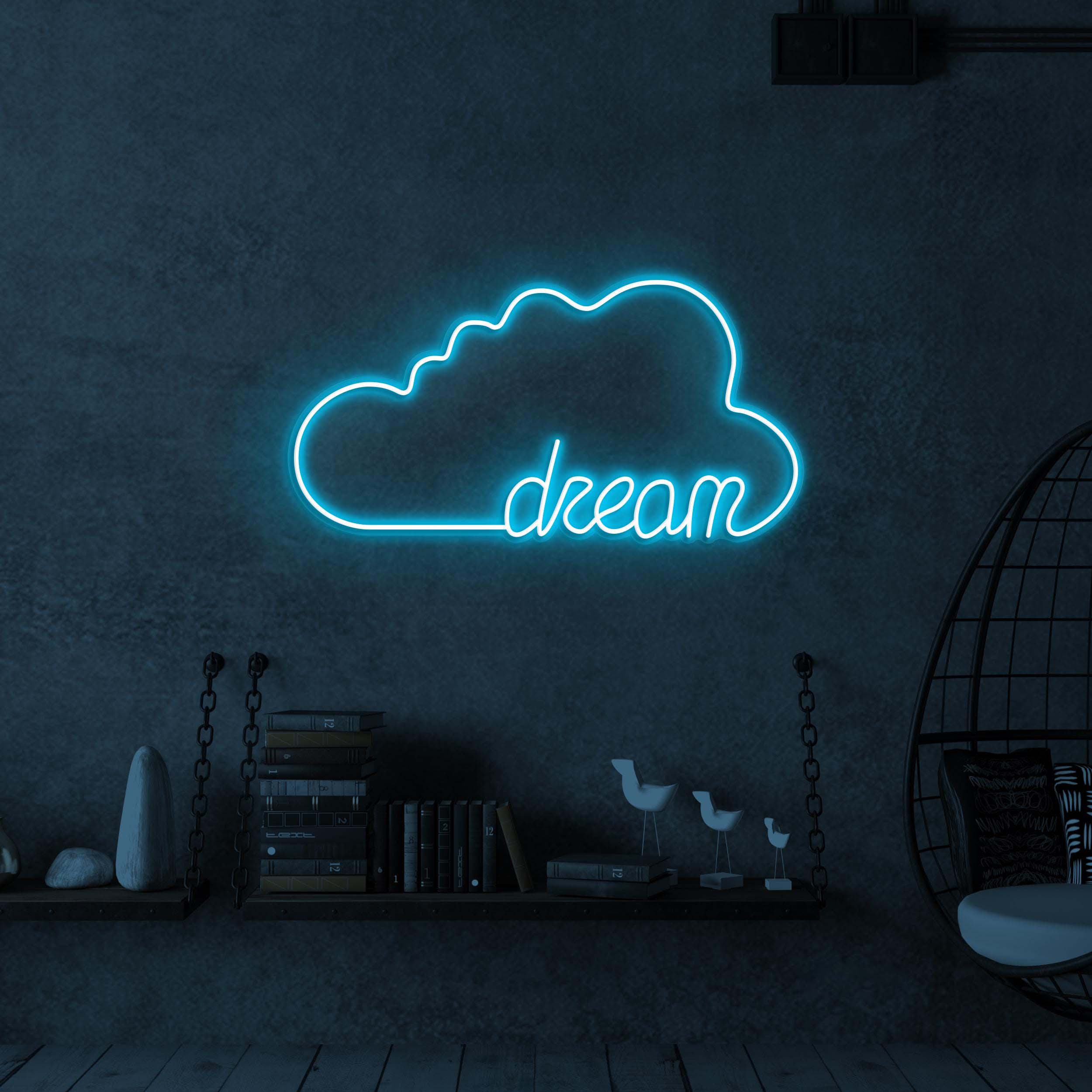 Dream Neon Sign, Dream LED Light, Cloud Wall Decor, Home Wall Art, Kids Room Decor, Custom Neon Sign, Bedroom Neon Art, Dreamy Cloud Sign