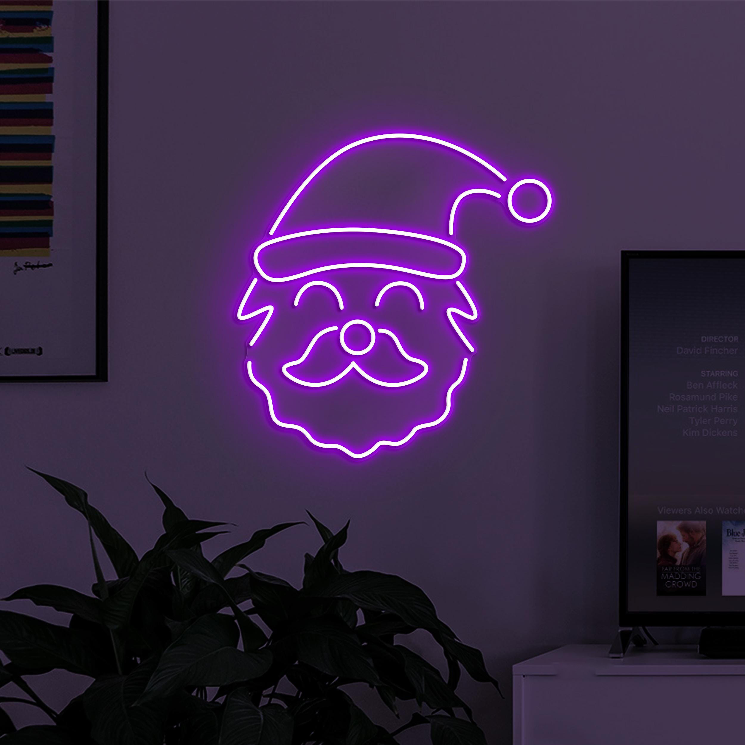 Santa Claus Neon Sign, Santa Claus LED Light, Father Christmas Wall Decor, Holiday Led Sign, Christmas Party Neon Light, Event Neon Decor
