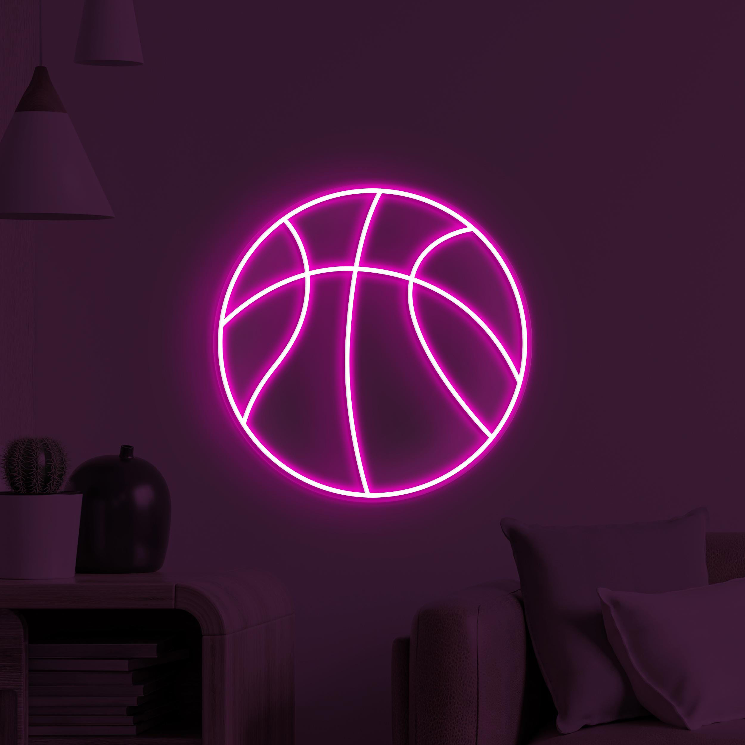 Basketball Neon Sign, Basketball LED Light, Basketball Hobby Wall Art, Kids Room Neon Light, Sports Room Wall Decor, Basketball Lover Gift
