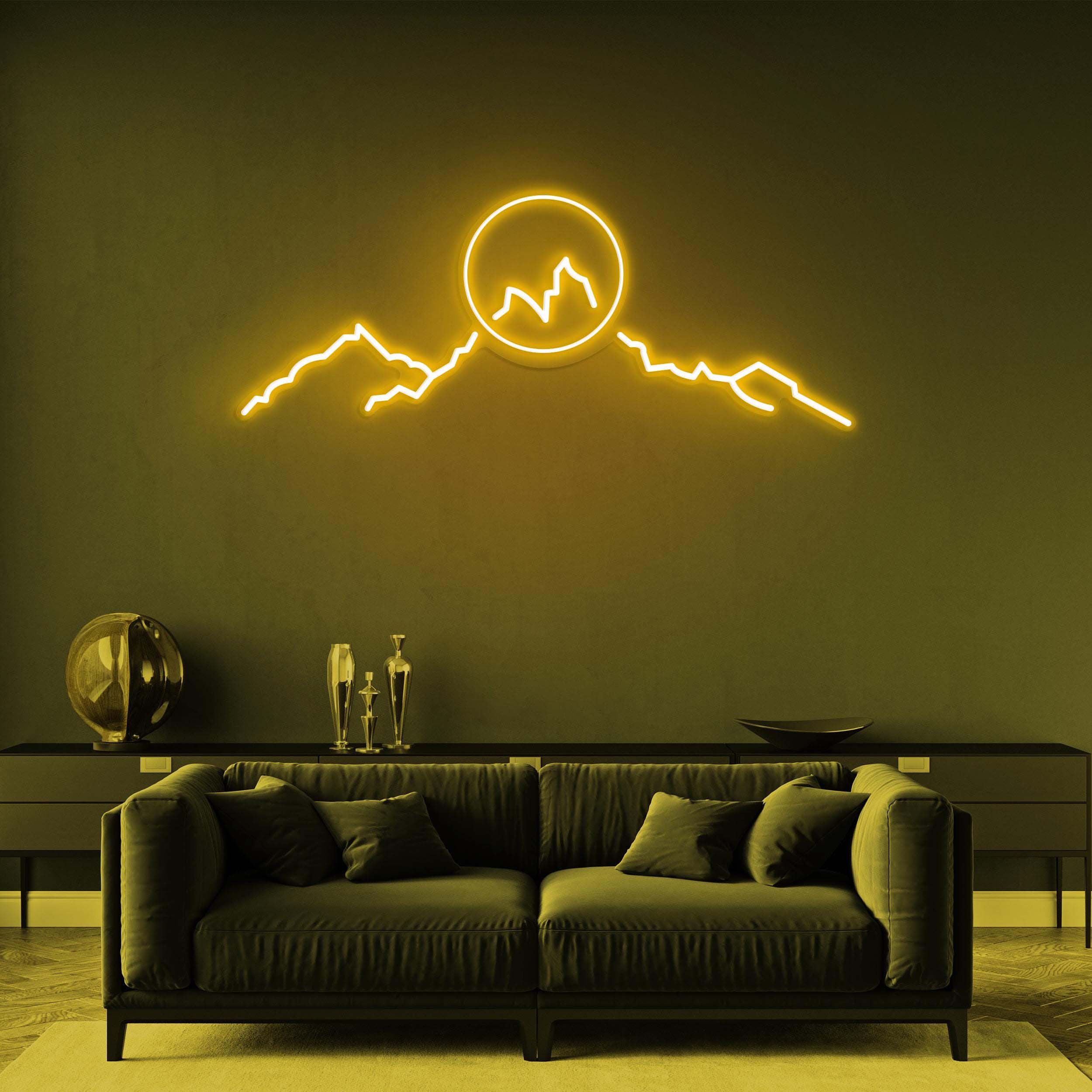 Mountains Neon Sign, Sunset Mountains LED Light, Mountains LED Neon Art, Decor for Home, Game Room, Kids Room & Offices, Custom Neon Sign