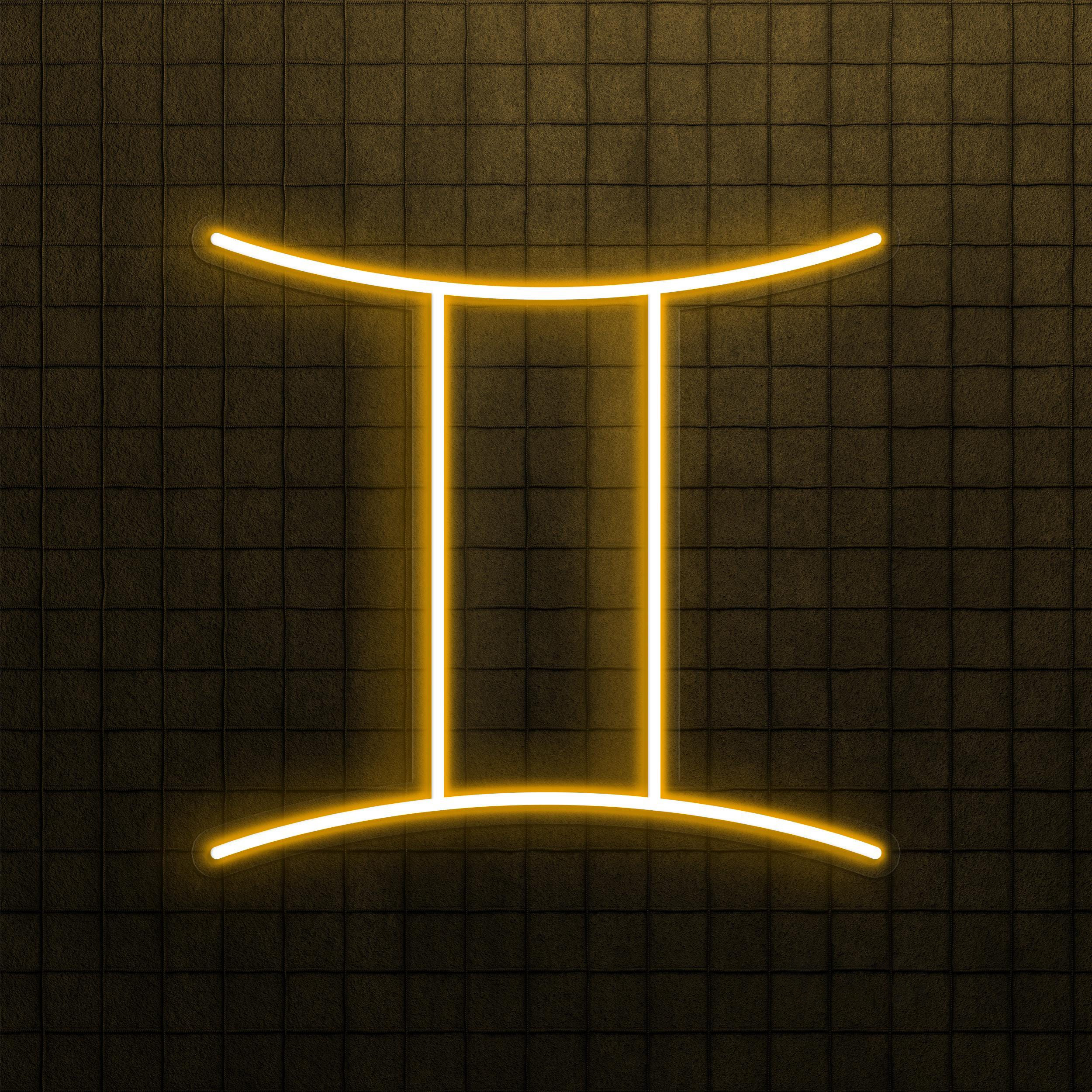 Gemini Neon Sign, Gemini Led Neon Light, Gemini Zodiac Wall Decor, Decor for Studio, Cafe, & Bar, Home Wall Art, Elements of the Zodiac Sign