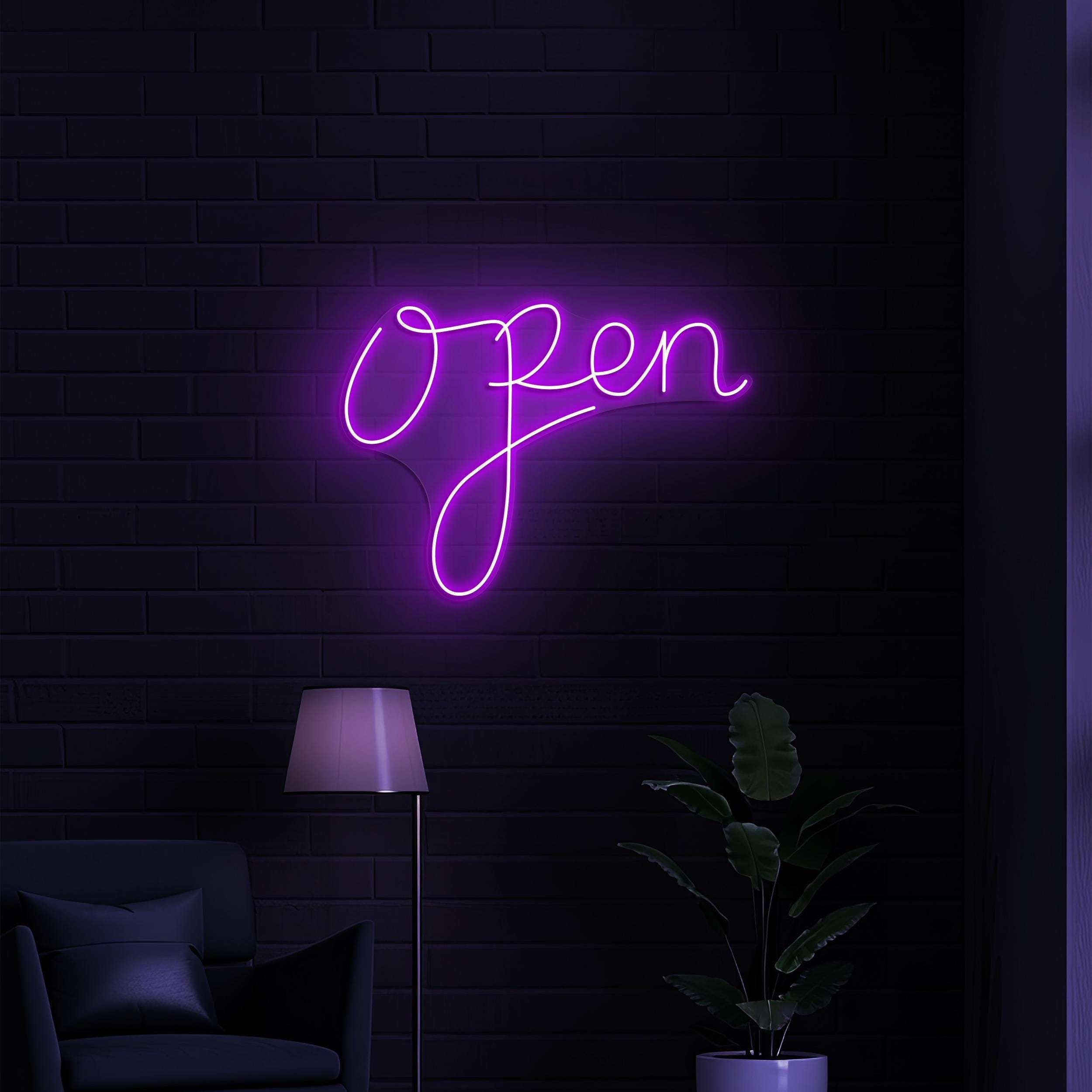 Open Neon Sign, Open LED Light, Opening Sign, Welcoming Sign, Decor for Stores, Cafe, Bar, Shops, Hanging Open Sign, Business Logo Art