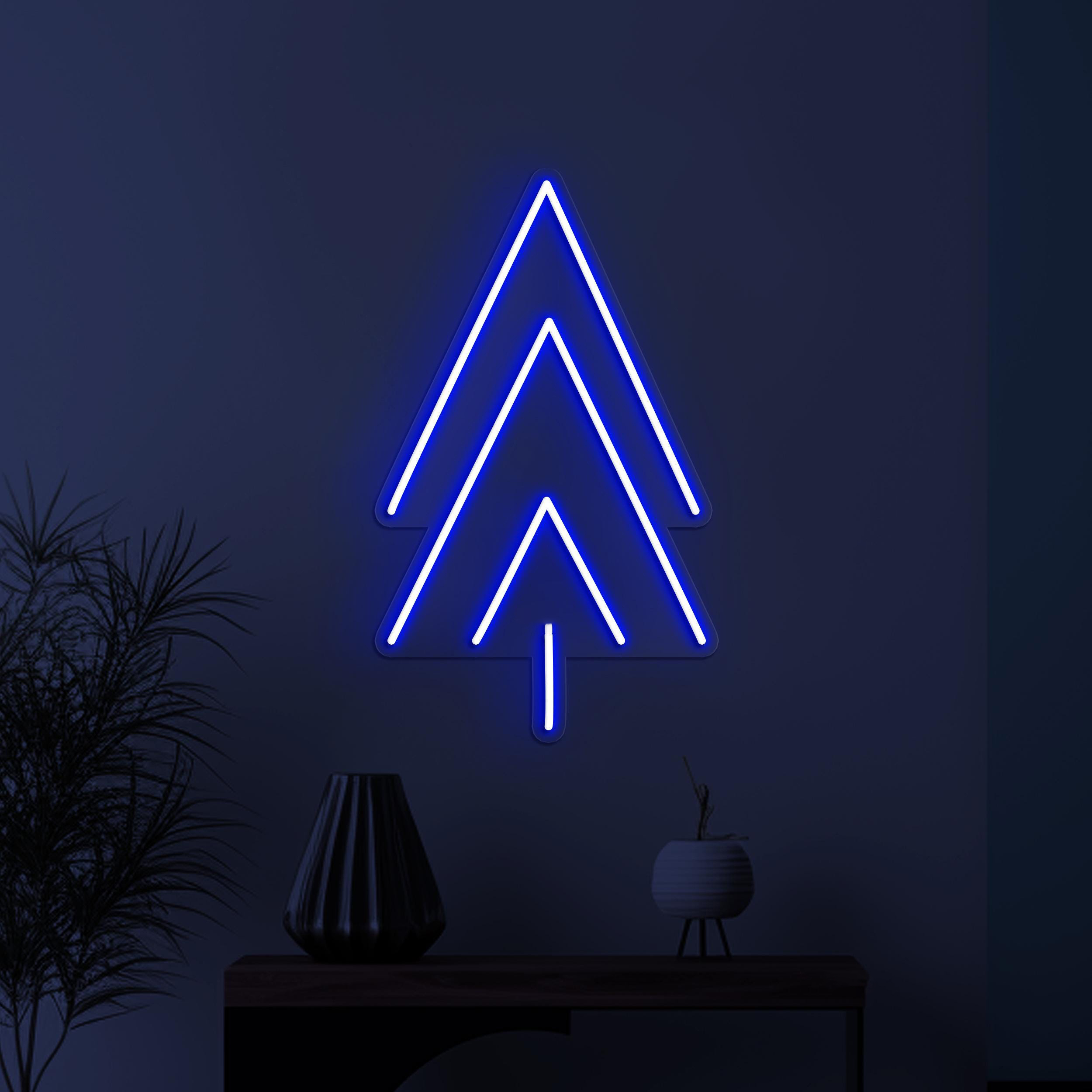 Minimalist Tree Neon Sign, Minimalist Tree LED Light, Christmas Tree Decor, Holiday Wall Art, Birthday Party Neon Light, Kids Room Neon Art