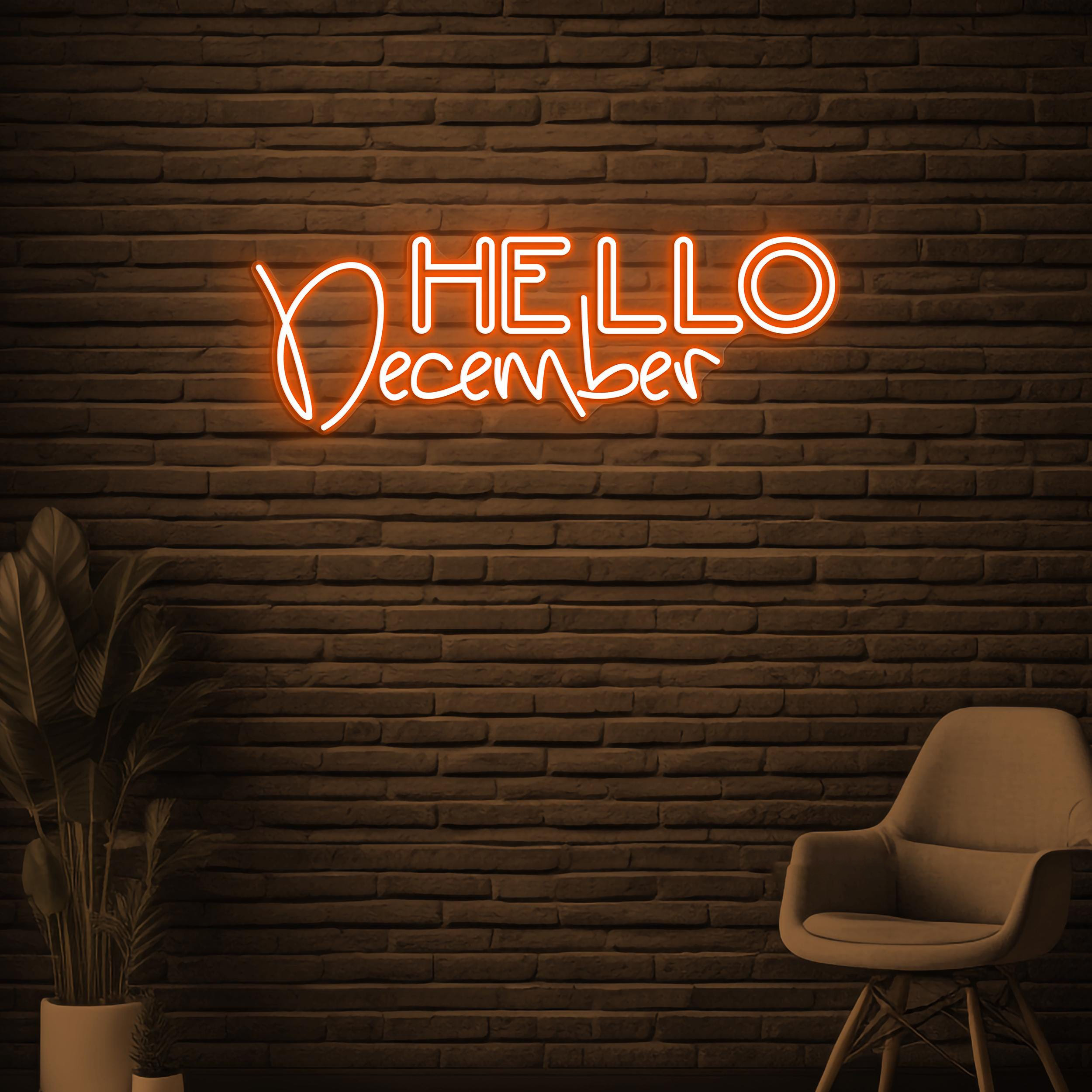 Hello December Neon Sign, Hello December LED Light, Calendar Wall Decor, Home Wall Art, Personalized December Neon Sign, Party Neon Decor