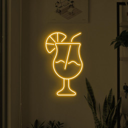 Cocktail Neon Sign, Cocktail Drink LED Light, Bar Wall Decor, Drink Corner Wall Art, Party Neon Decor, Martini Cocktail Sign, Drink Lime Art