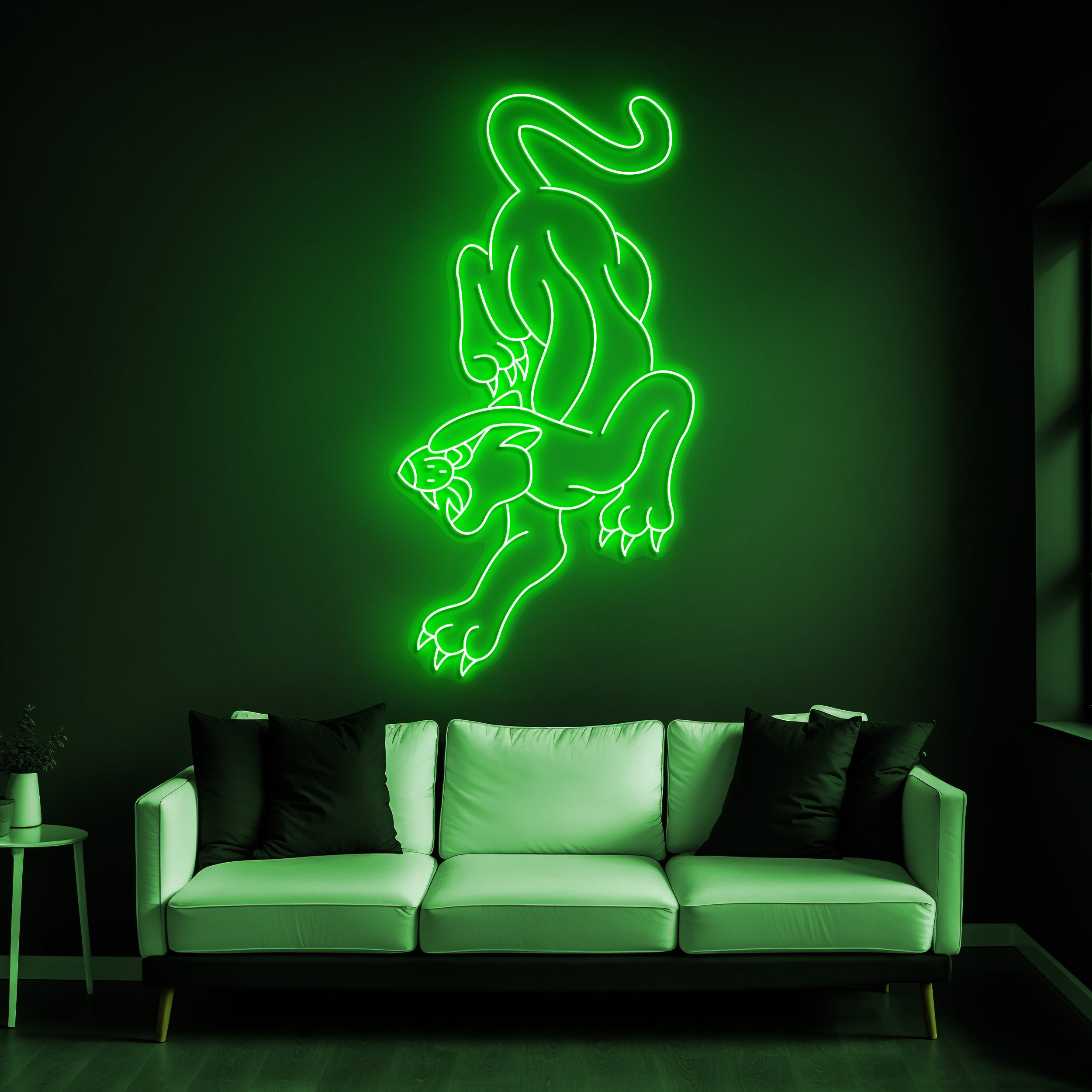 Panther Neon Sign, LED Big Cat Wall Decor, Custom Panther Neon Light for Man Cave or Game Room, Animal LED Decor, Gift Idea for Any Occasion