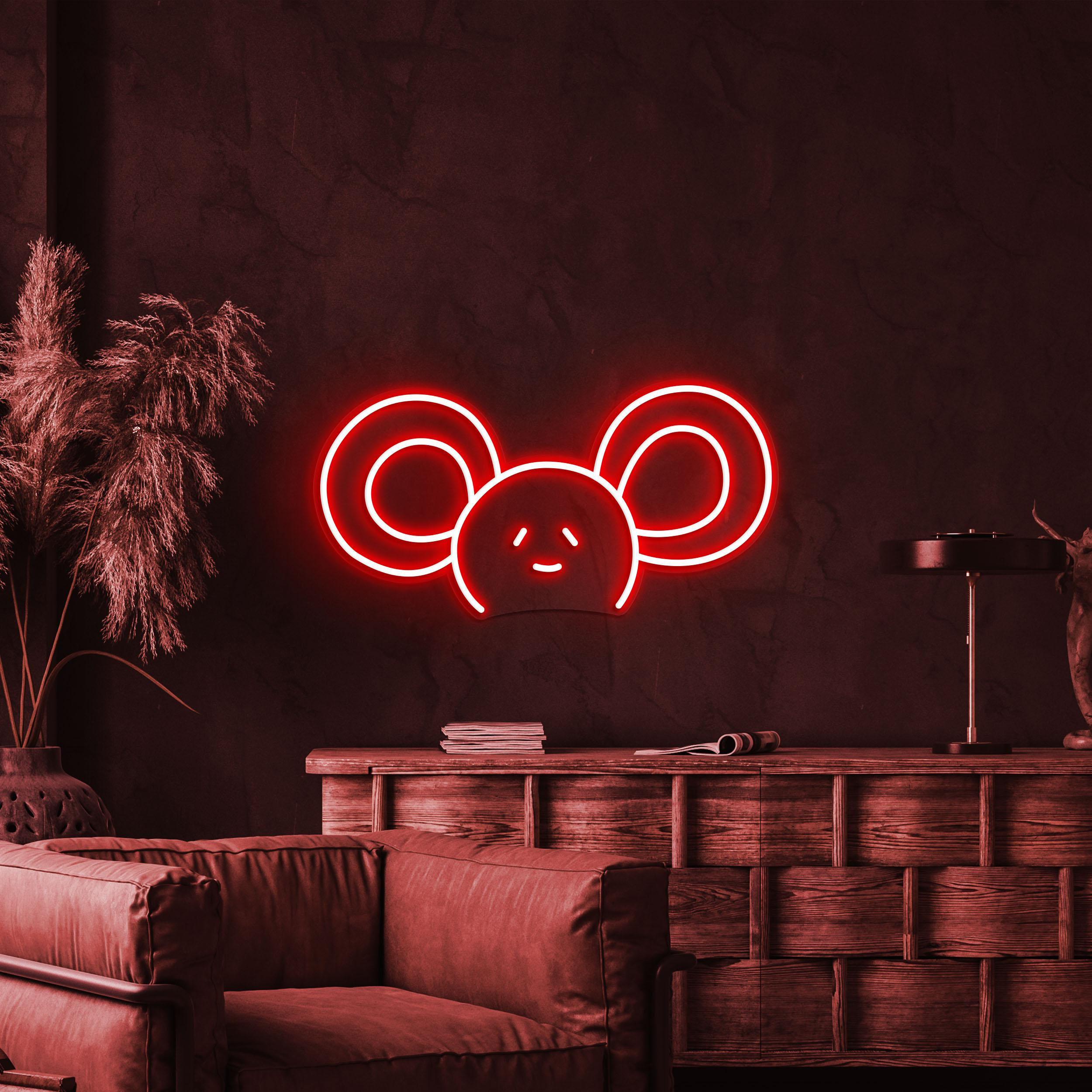 Mouse Neon Sign, Mouse LED Light, Cute Rat Home Wall Sign, Custom Neon Sign, Cute Wall Art, Kids Room Decor, Animal Shop Wall Decor, Gift