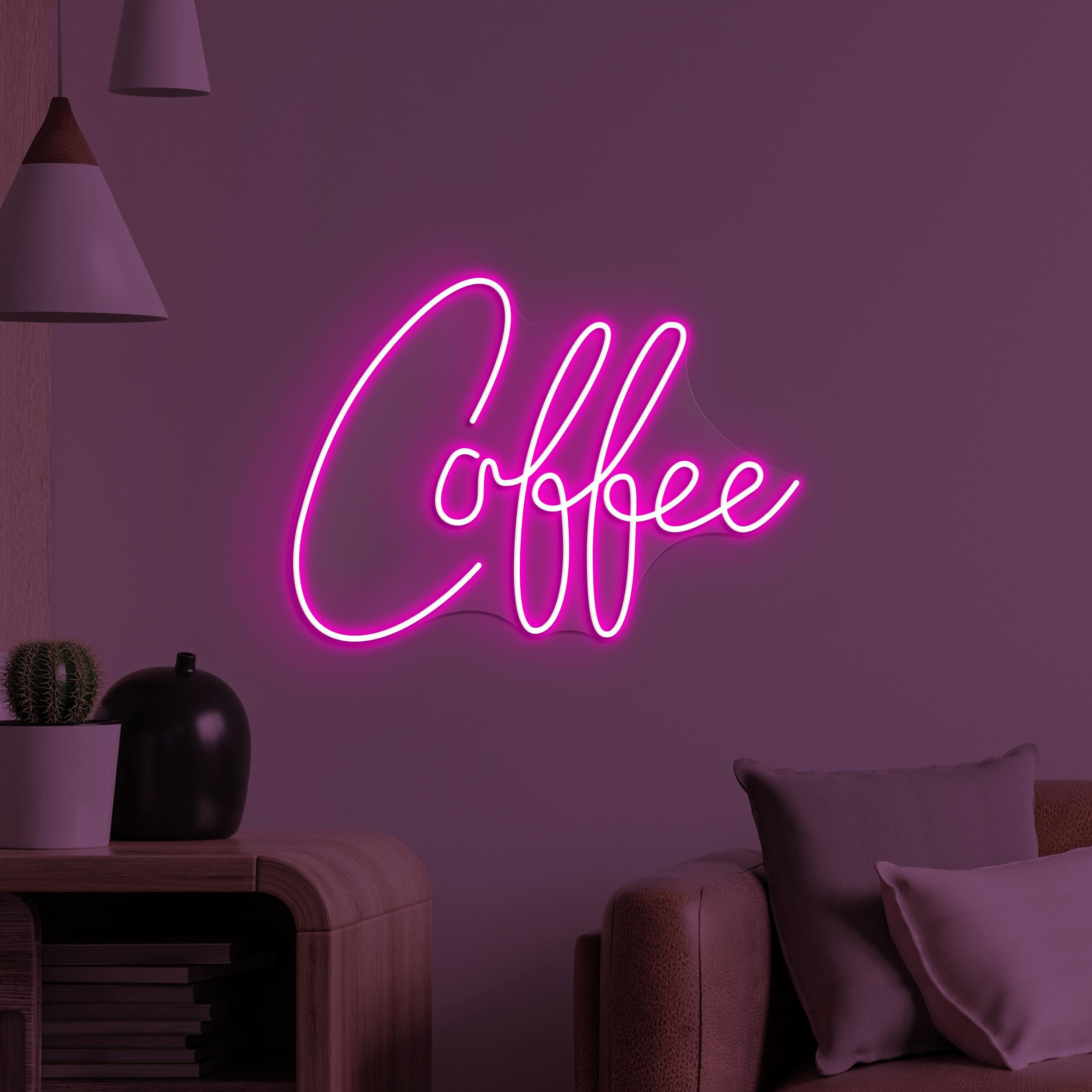 Coffee Neon Sign, Coffee LED Light, Coffee Business Logo Decor, Custom Coffee Wall Art, Coffee Shop Neon Light, Cafe, Bar, & Restaurant Art