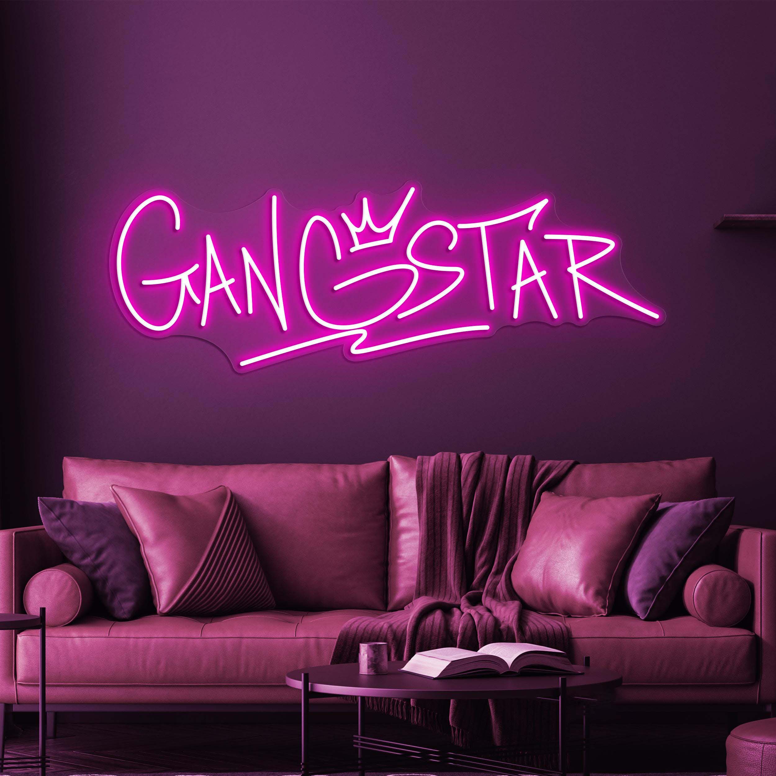 Gangstar Neon Sign, Gangstar LED Light, Gangstar Wall Decor, King Neon Sign, Game Room Wall Decor, Personalized Gangstar Neon Sign