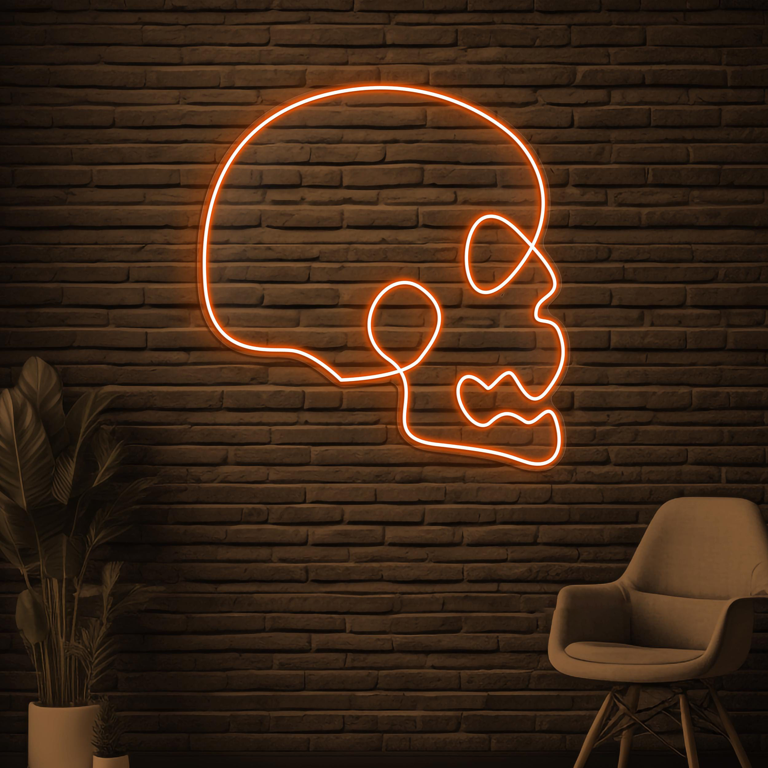Skull Neon Sign, Skull LED Light, Skull Head Wall Decor, Spooky Neon Art, Grim Reaper Led Sign, Horror House Wall Art, Gothic Neon Sign