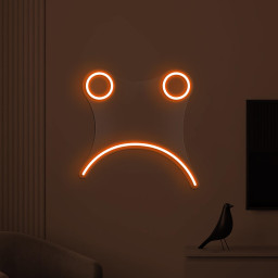 Sad Face Neon Sign, Sad Face LED Light, Sad Emoji Wall Decor, Kids Room Wall Art, Customized Neon Sign, Home Wall Art, Cafe and Bar Led Sign