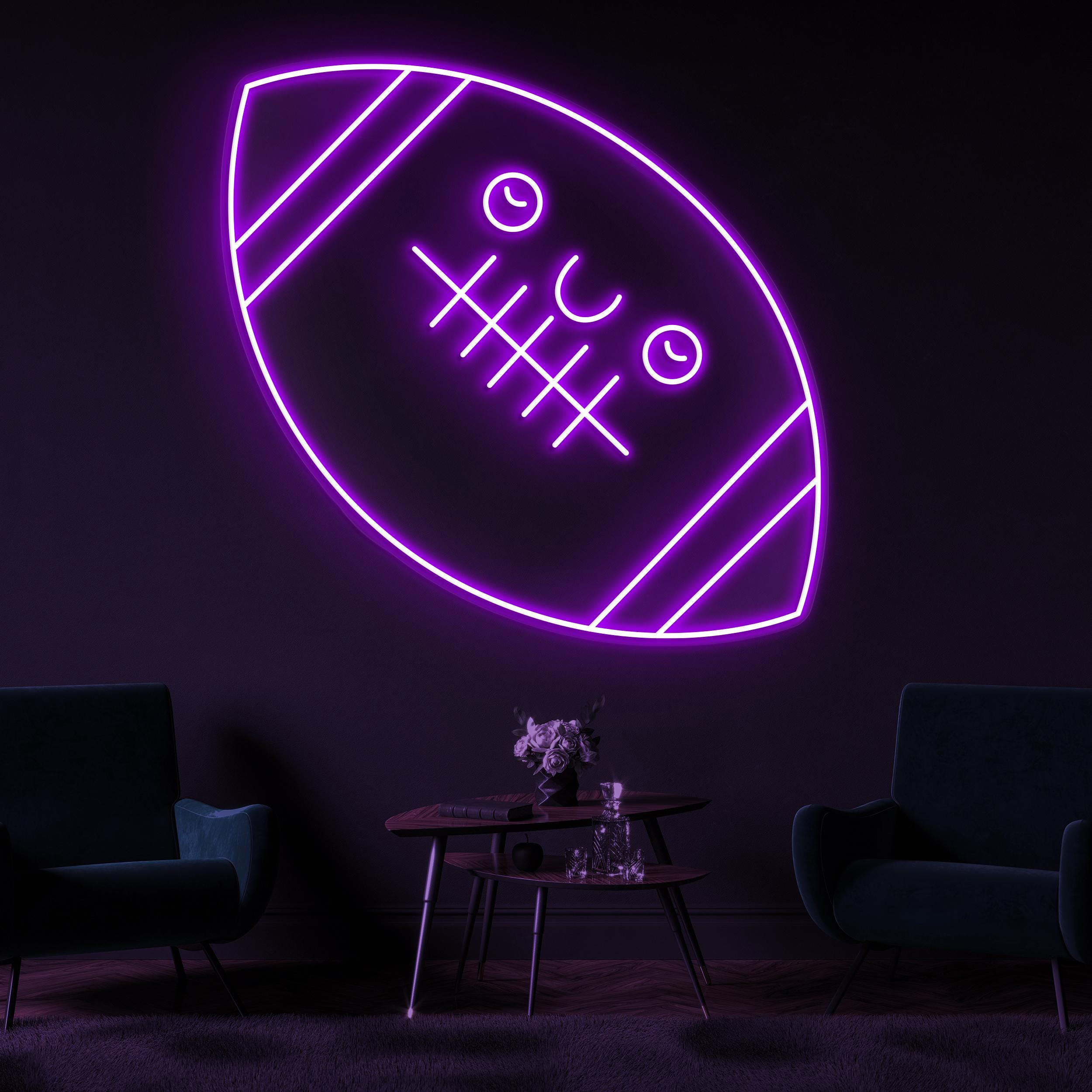 Football Neon Sign, Football LED Light, American Football Wall Decor, Football Club Wall Art, Game Room Neon Light, Sports Room Led Sign