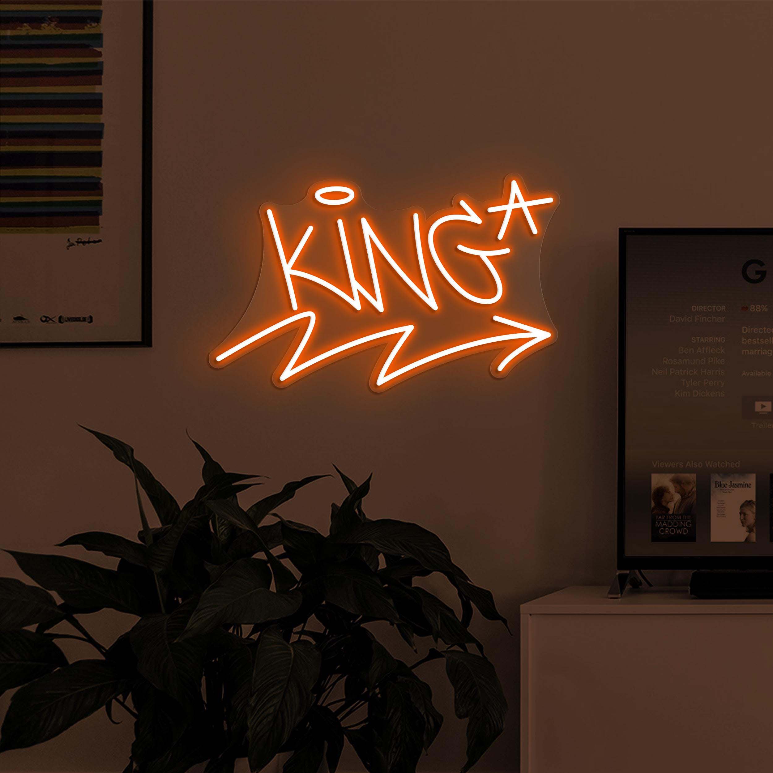 King Neon Sign, King LED Light, King Wall Decor, Boy's Bedroom Wall Art, Dorm Bar birthday Party Decor, Personalized King Art, Birthday Gift