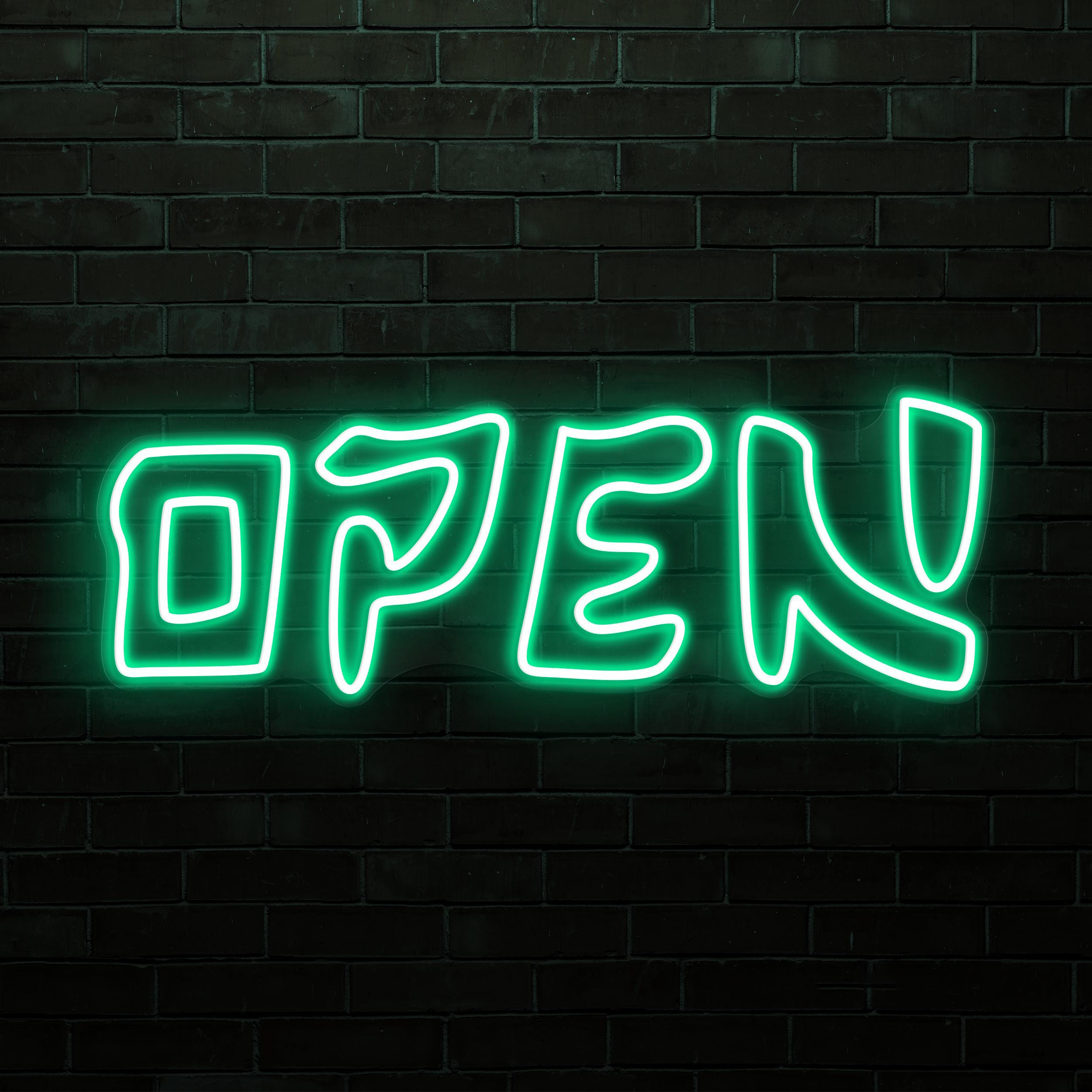 Open Neon Sign, Open LED Light, Storefront Wall Art, Business Hours Wall Decor, Club, Bar, Cafe and Store Wall Art, Open Display Neon Sign