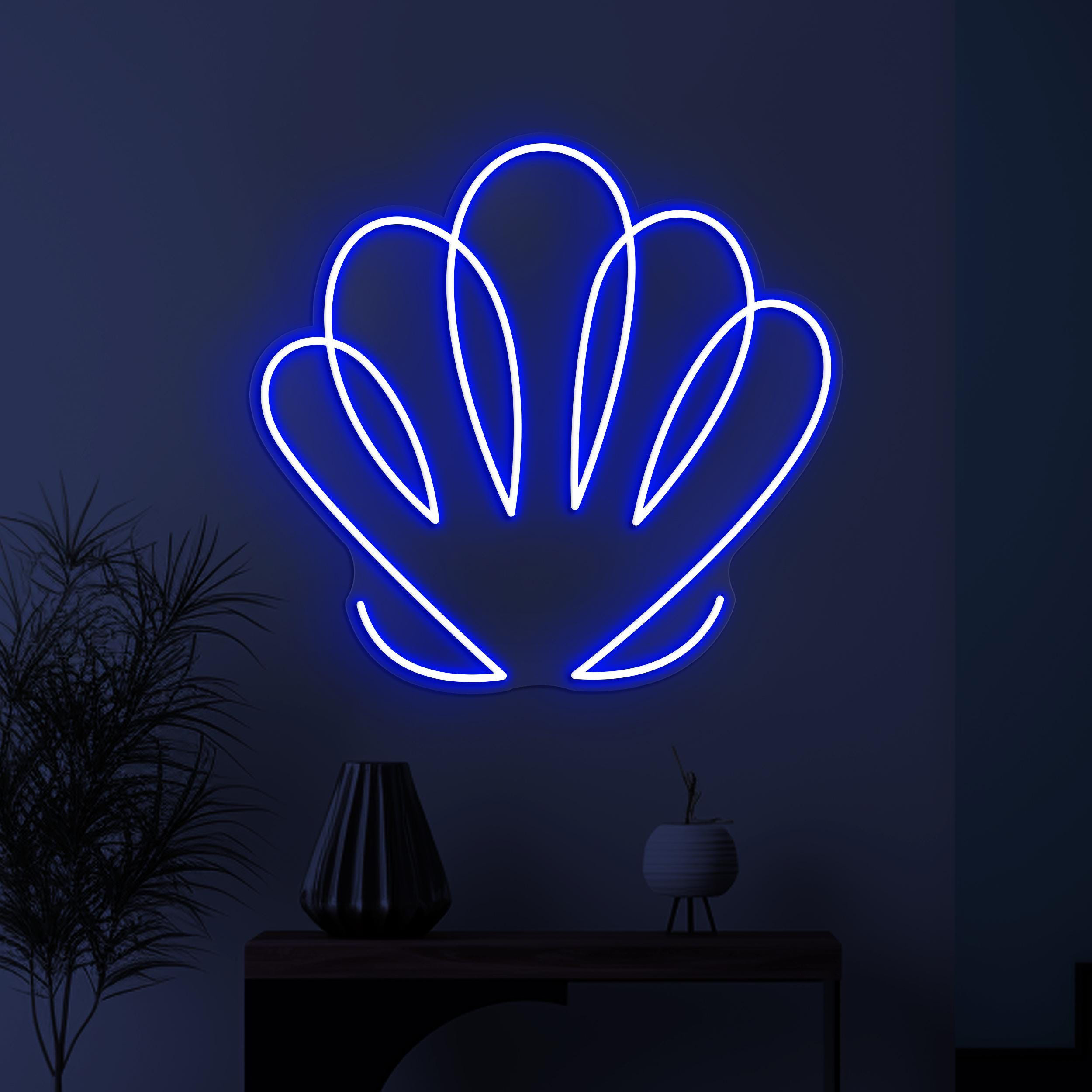 Seashell Neon Sign, Seashell LED Light, Clams Shell Wall Decor, Shell Wall Art, Sea Animal Sign, Beach Neon Light, Home Wall Decor, Gift
