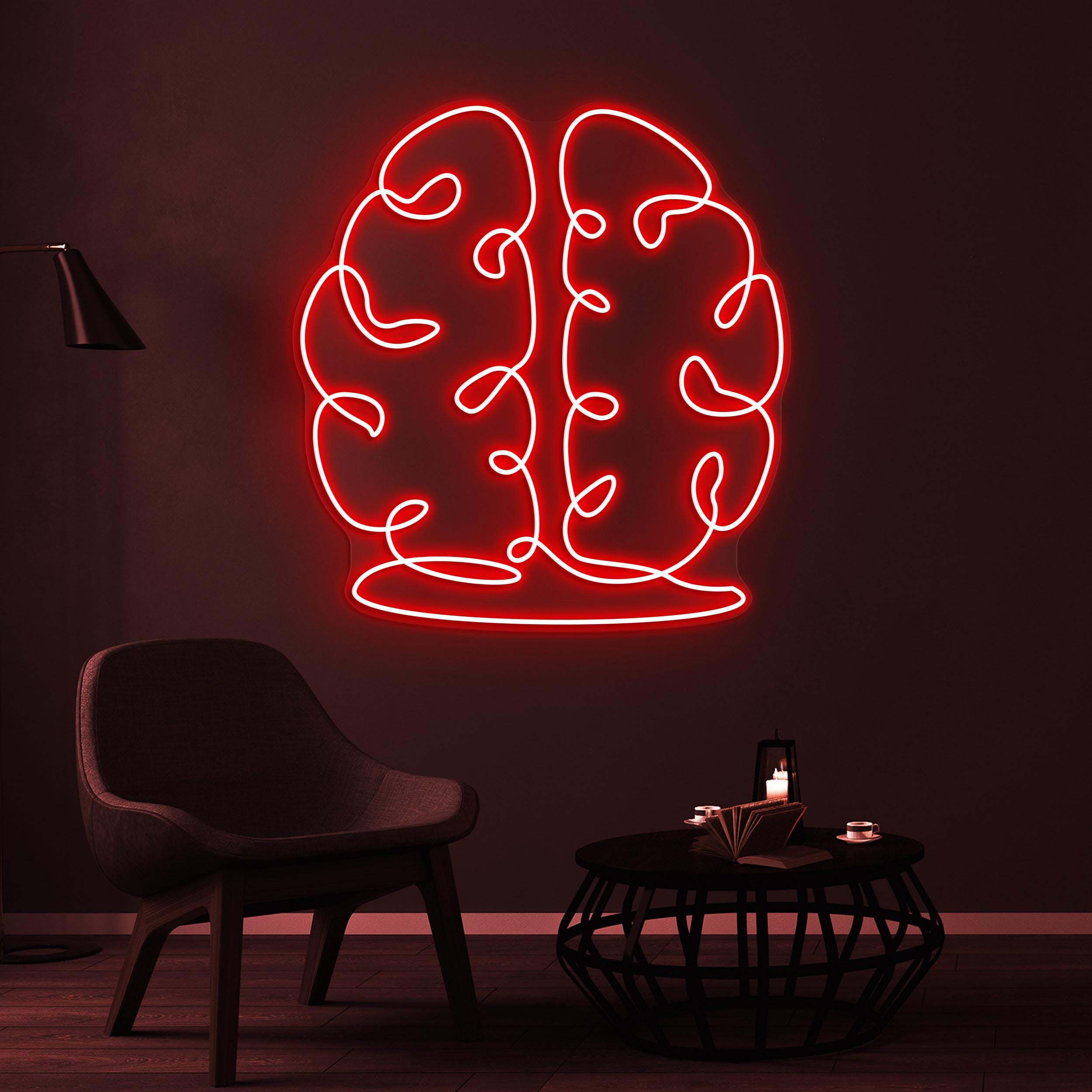 Brain Neon Sign, Brain LED Light, Hospital Wall Decor, Home Wall Art, Personalized Brain Sign, Doctor Clinic Neon Light, Thinker Neon Sign