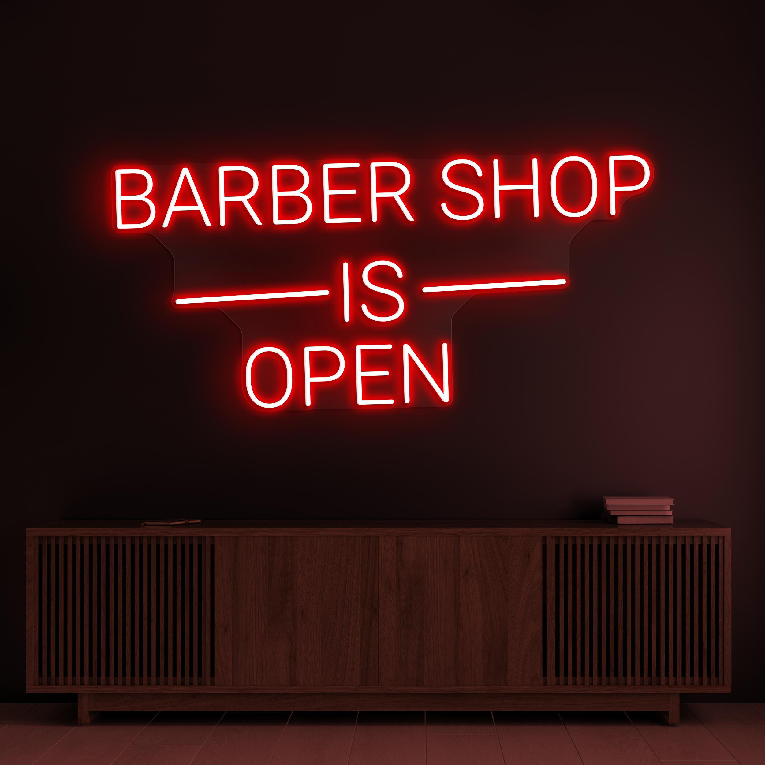Barber Shop Is Open Neon Sign, Barber Shop Is Open LED Light, Barber Wall Decor, Hair Beauty Bar Sign, Haircut Neon Sign, Beauty Salon Art