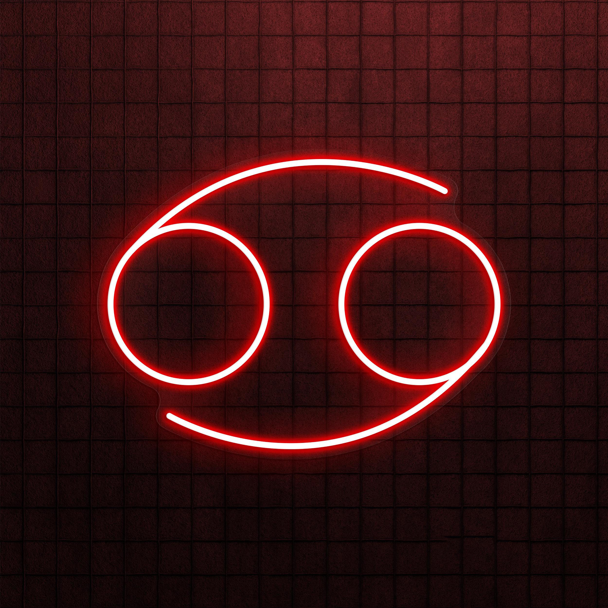 Cancer Neon Sign, Cancer LED Light, Home Wall Decor, Personalized Cancer Neon Sign, Minimalist Zodiac Horoscope Led Light, Cancer Symbol