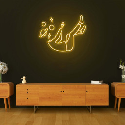 Space Head Neon Sign, Falling Into Space LED Wall Decor, Celestial Room Lighting, Home Art, Space Head Neon Sign, LED Neon Light, Room Decor