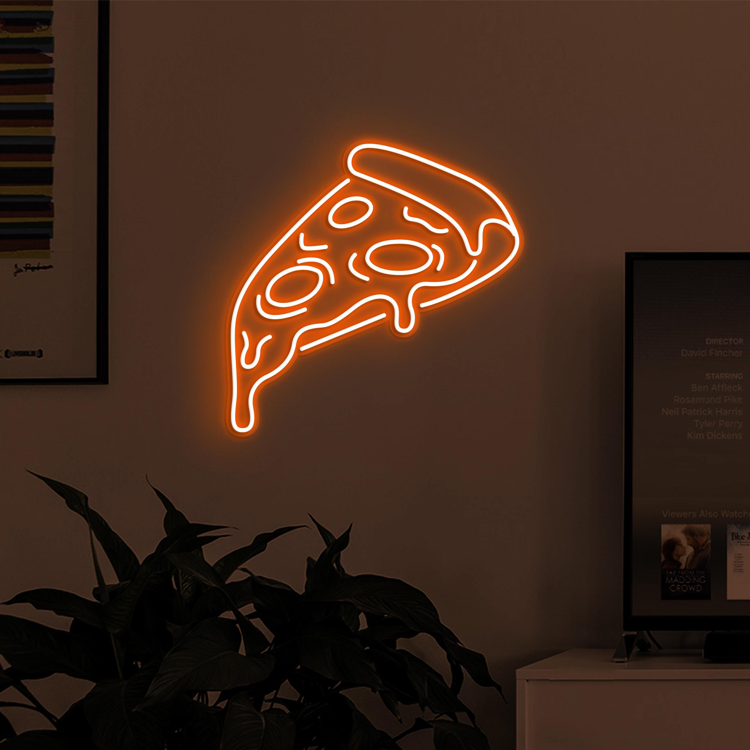 Pizza Neon Sign, Pizza LED Light, Pizza Shop Wall Decor, Home and Kitchen Wall Art, Pizza Slice Neon Light, Restaurant Neon Art, Pizza Lover