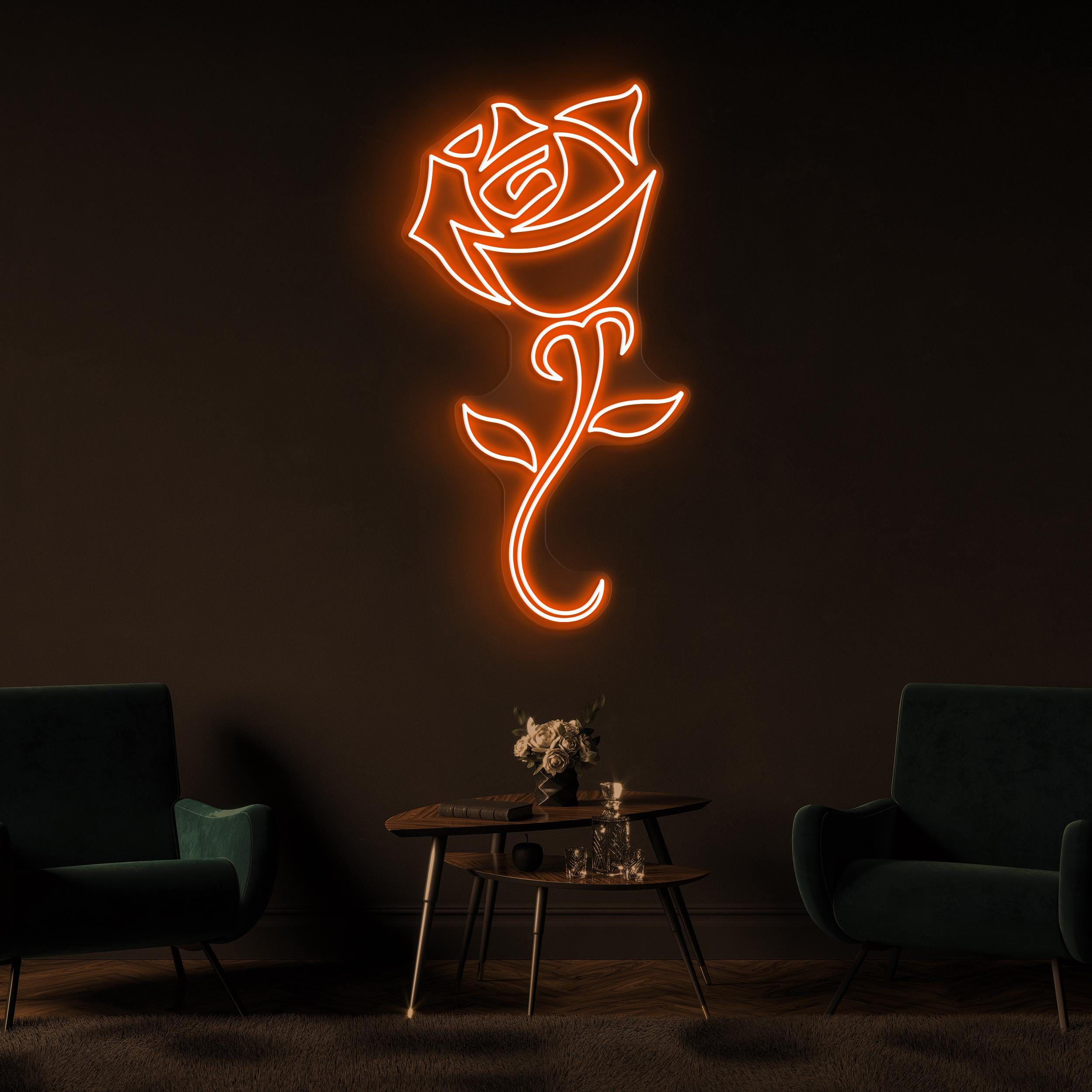Rose Neon Sign, Rose LED Light, Rose Flower Wall Decor, Flower Shop Wall Art, Wedding Party Neon Light, Neon Gift for Romantic Couples