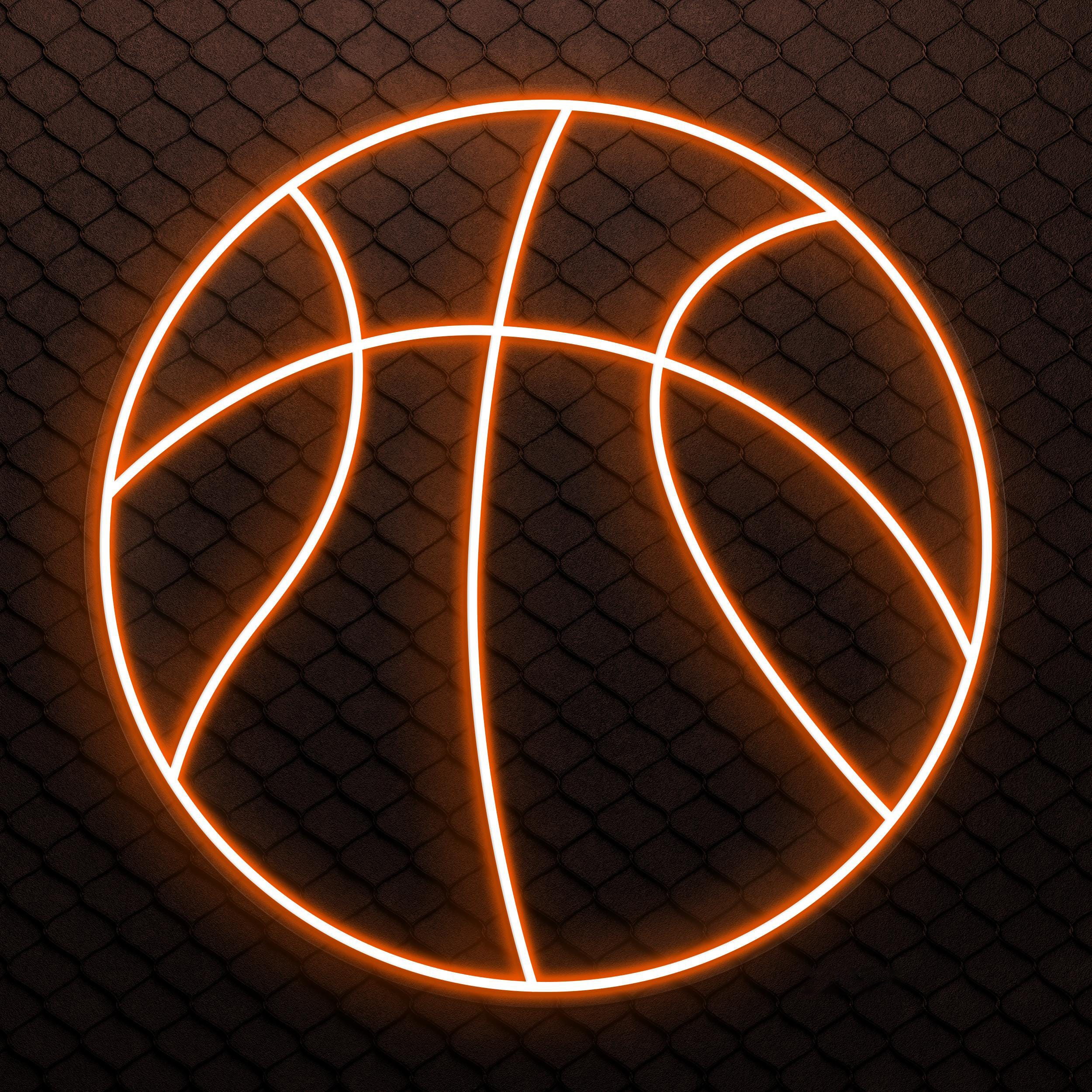 Basketball Neon Sign, Basketball LED Light, Basketball Hobby Wall Art, Kids Room Neon Light, Sports Room Wall Decor, Basketball Lover Gift